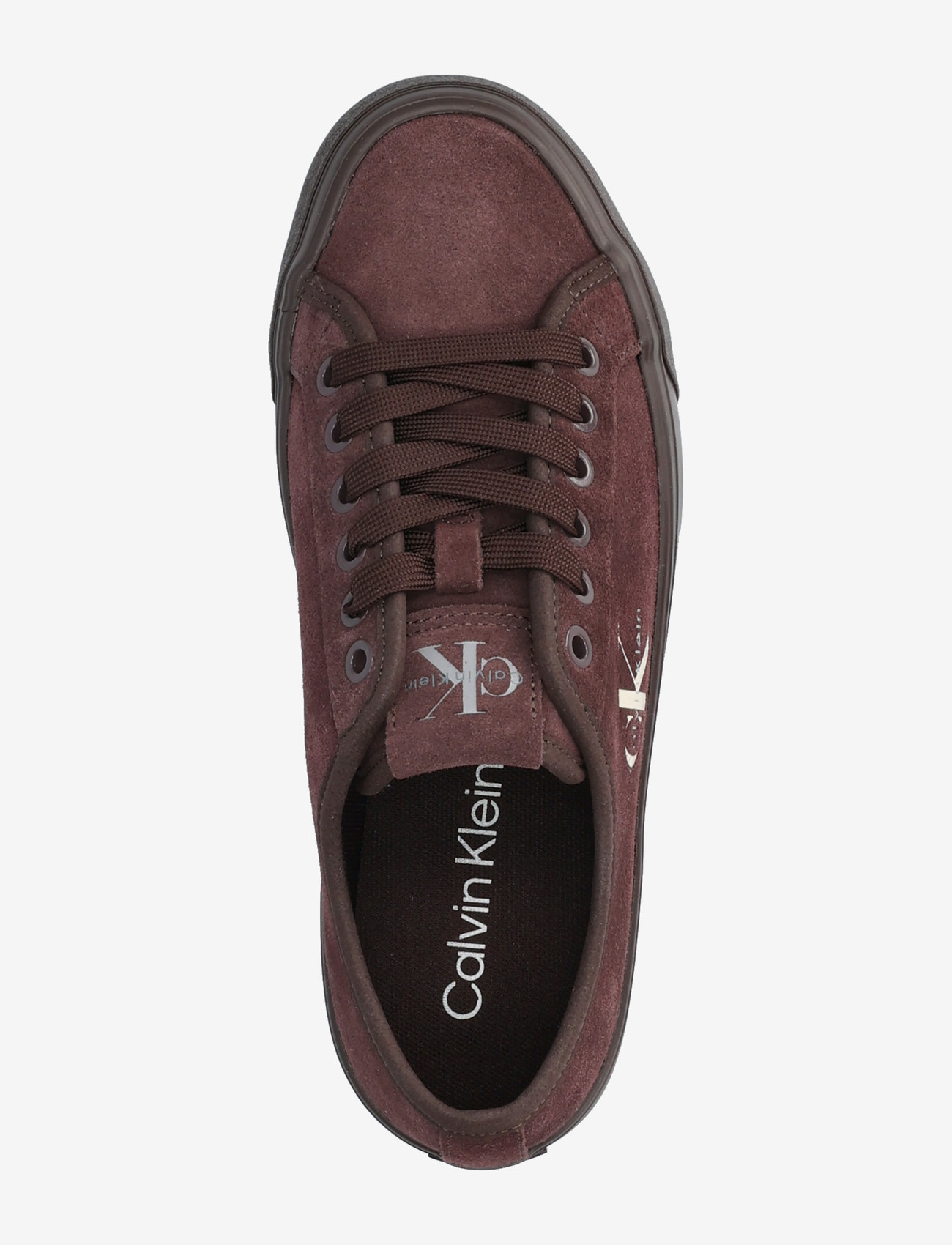Calvin Klein - VULC FLATF LACEUP SUEDE - laisvalaikio batai žemu aulu - bordeaux - 3