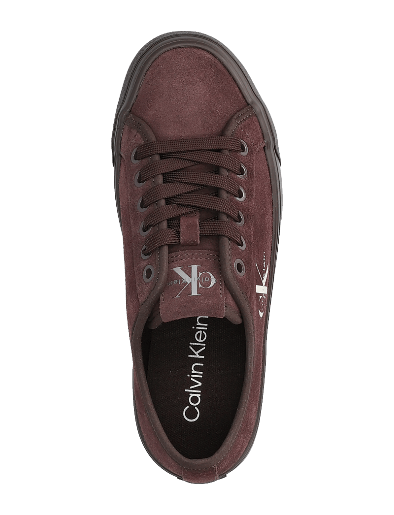 Calvin Klein - VULC FLATF LACEUP SUEDE - laisvalaikio batai žemu aulu - bordeaux - 3