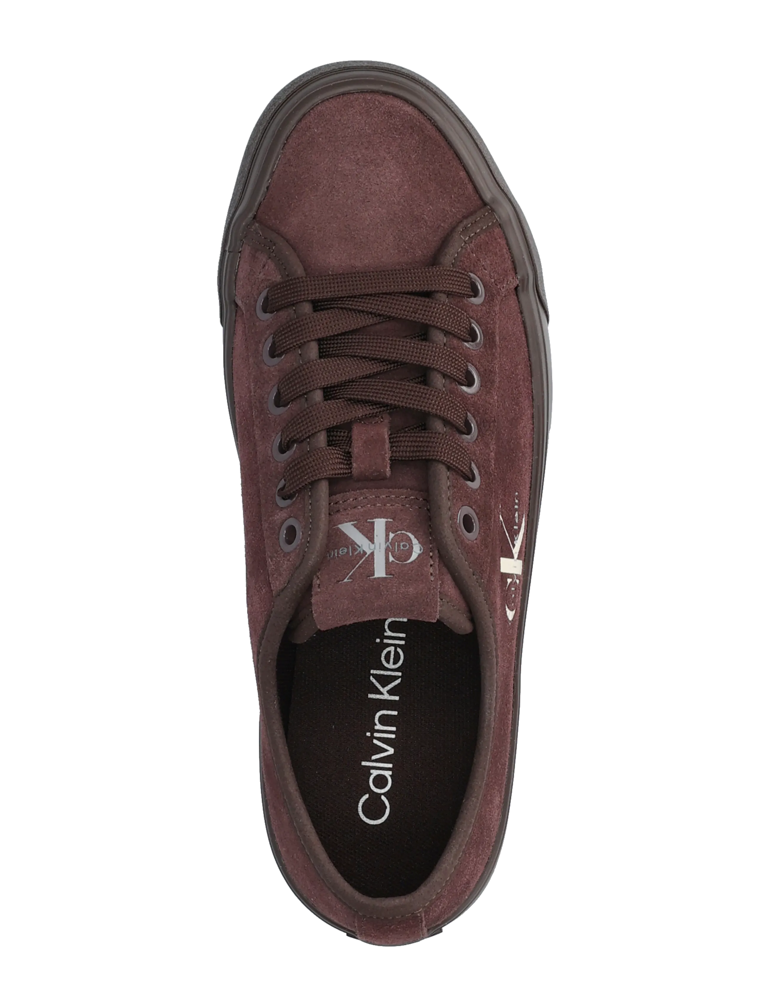 Calvin Klein - VULC FLATF LACEUP SUEDE - lave sneakers - bordeaux - 3