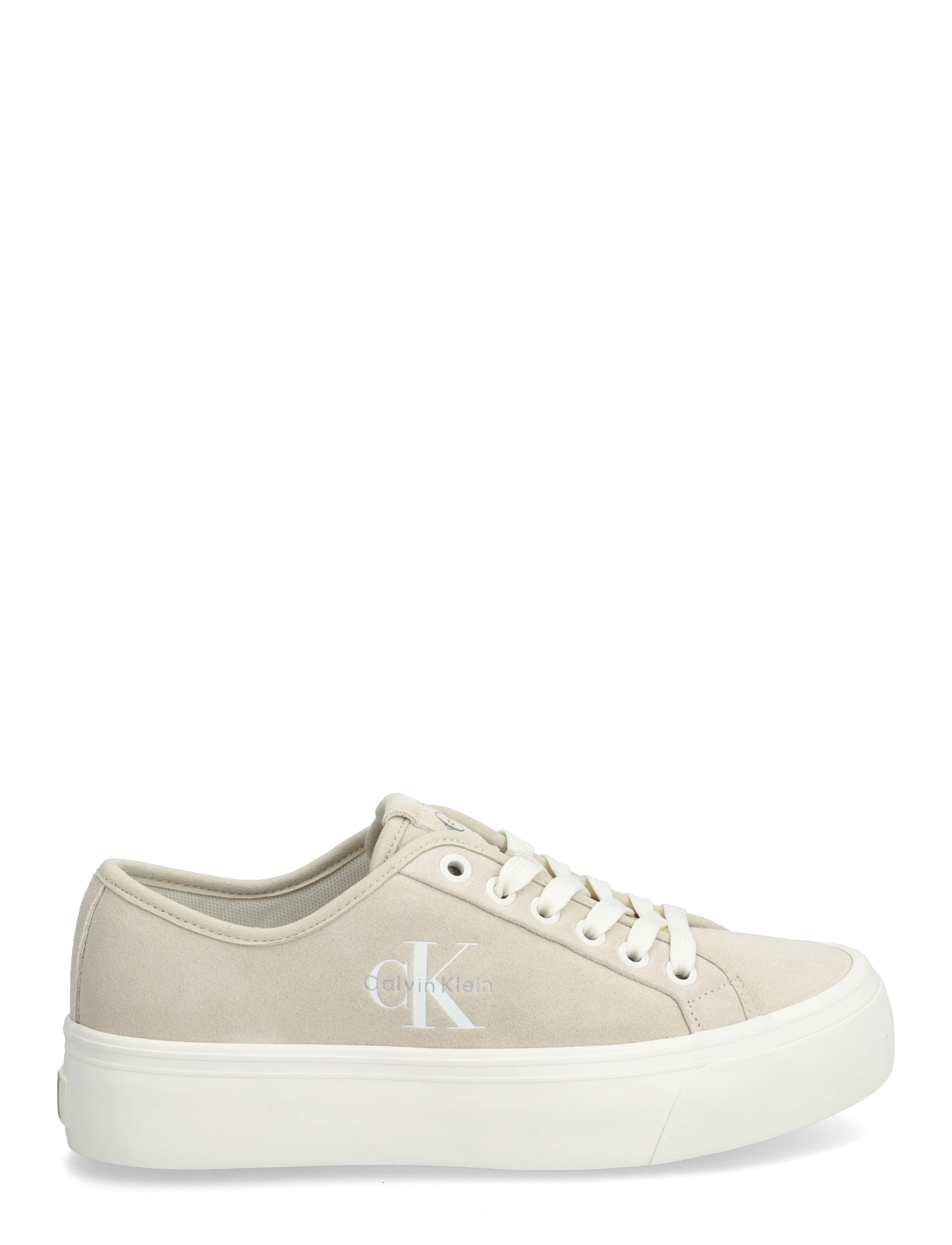 Calvin Klein - VULC FLATF LACEUP SUEDE - låga sneakers - marshmallow - 1