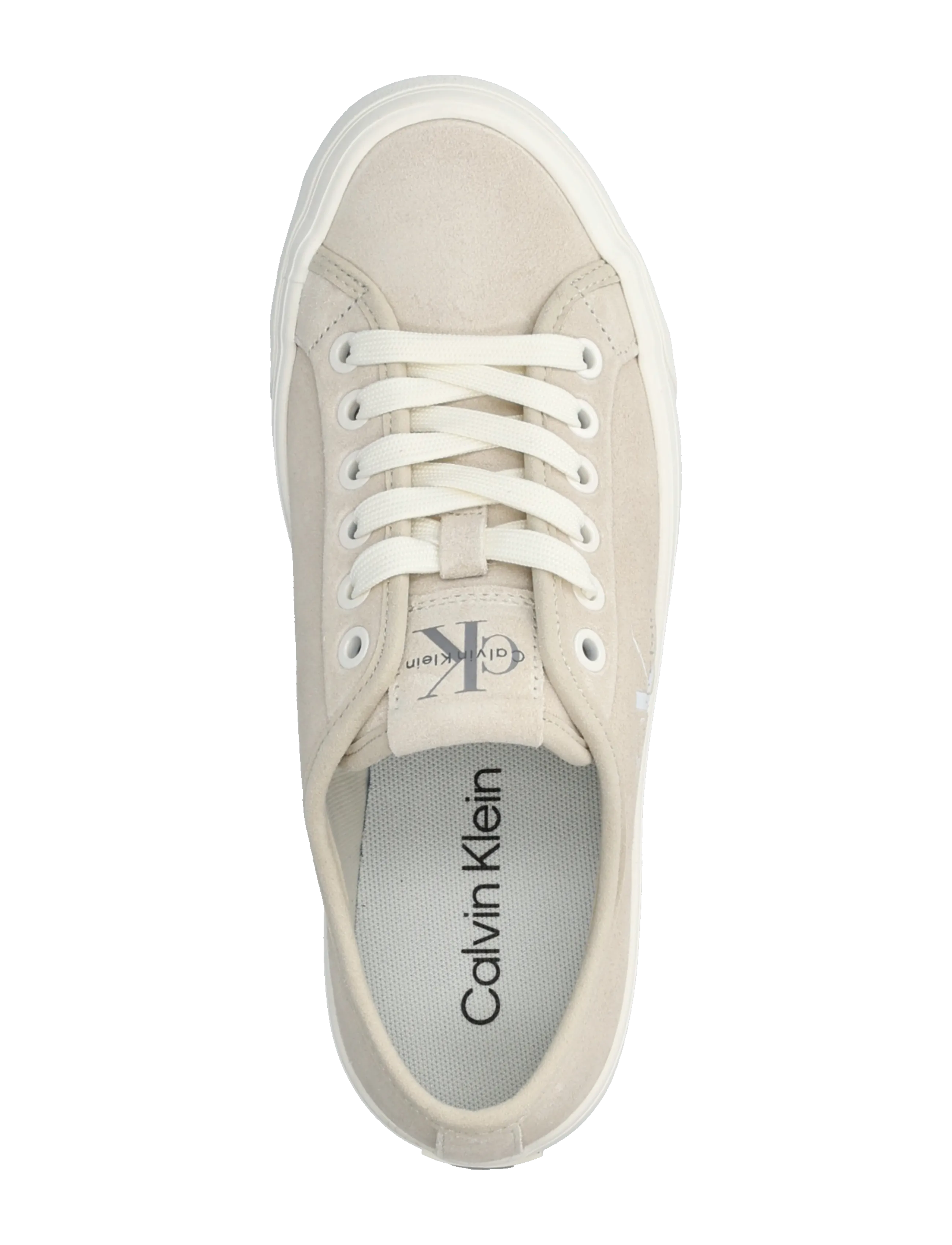 Calvin Klein - VULC FLATF LACEUP SUEDE - låga sneakers - marshmallow - 3