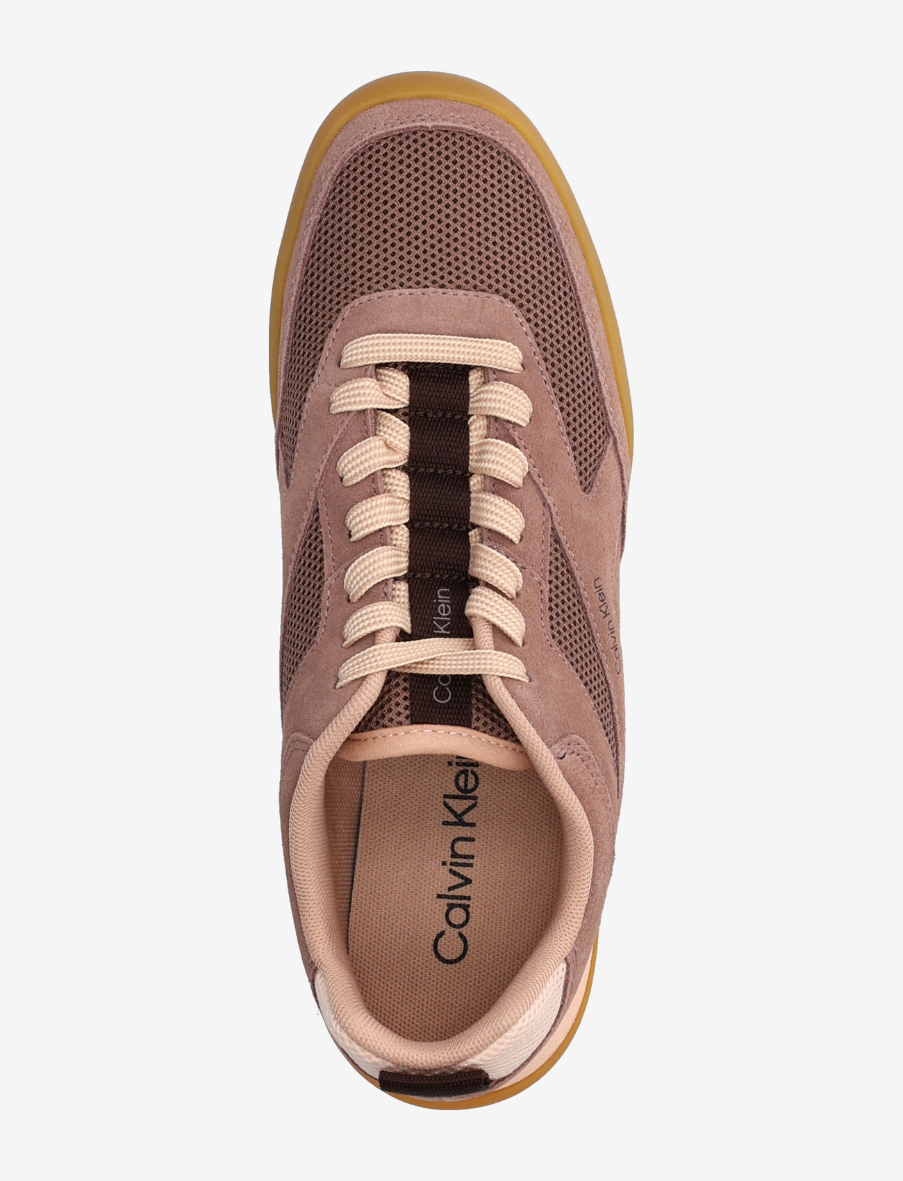 Calvin Klein - LOW PRO RUNNER REFL MESH SUE - niedrige sneakers - nutmeg peach mocha vineyard wine - 3