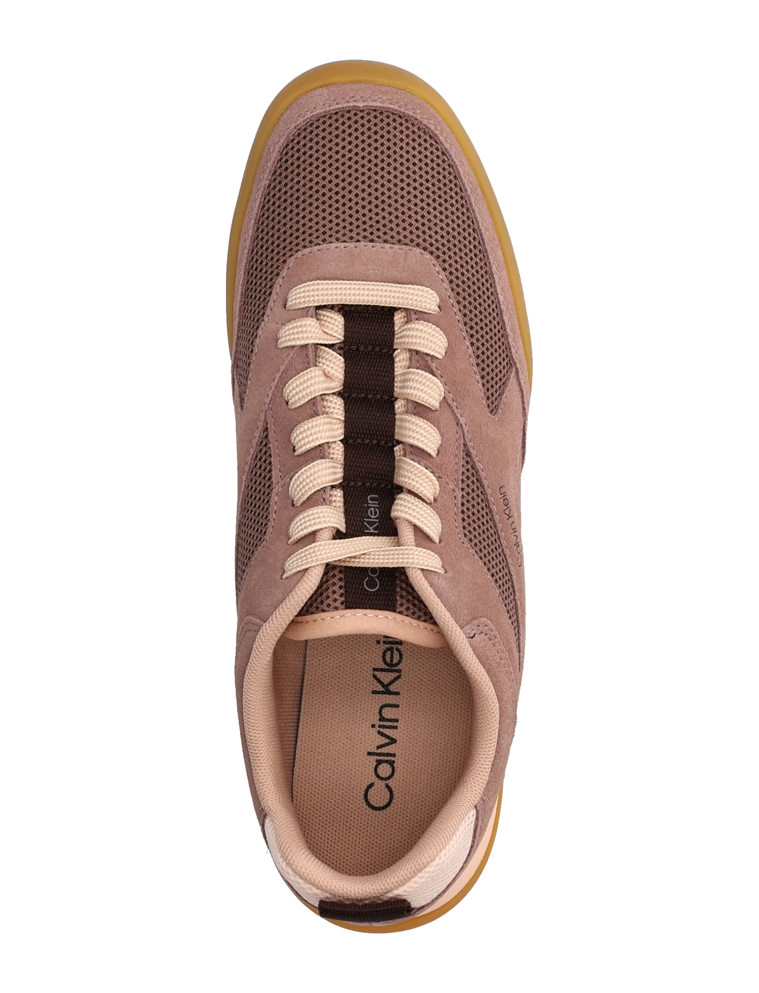 Calvin Klein - LOW PRO RUNNER REFL MESH SUE - lave sneakers - nutmeg peach mocha vineyard wine - 3