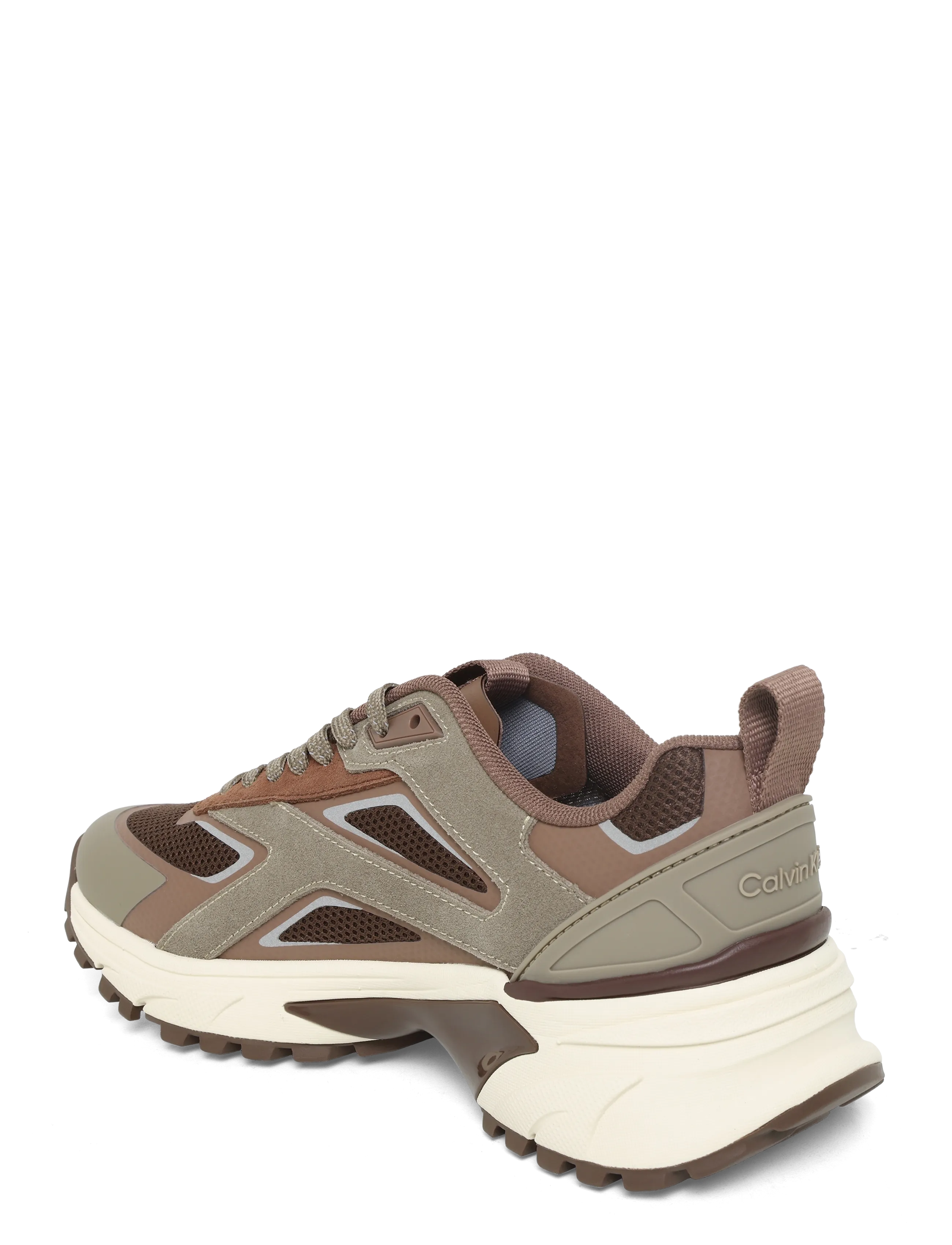 Calvin Klein - HIKE RUNNER CK STRIPE REFL SU - roasted nutmeg nutmeg light cashew - 1