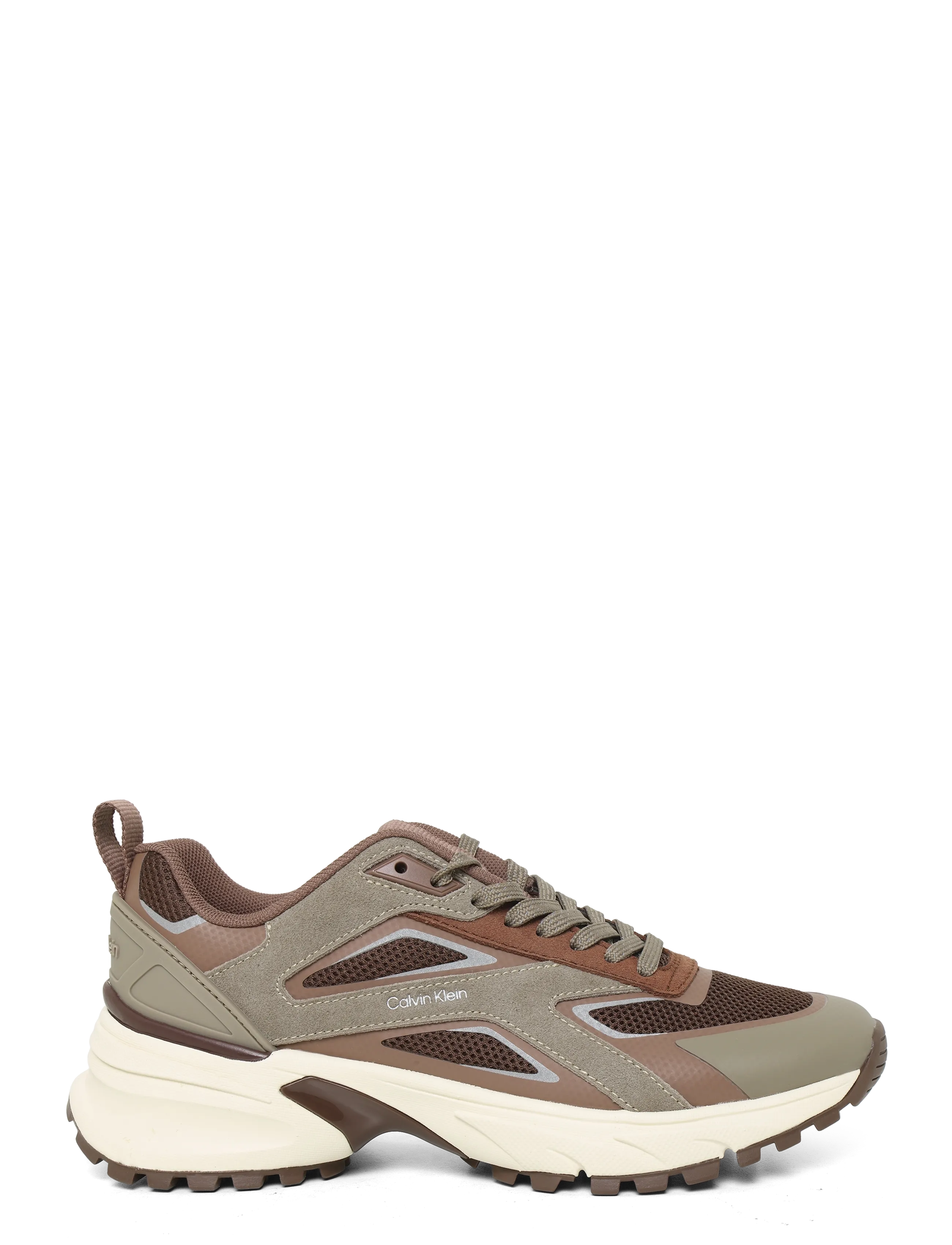 Calvin Klein - HIKE RUNNER CK STRIPE REFL SU - roasted nutmeg nutmeg light cashew - 2