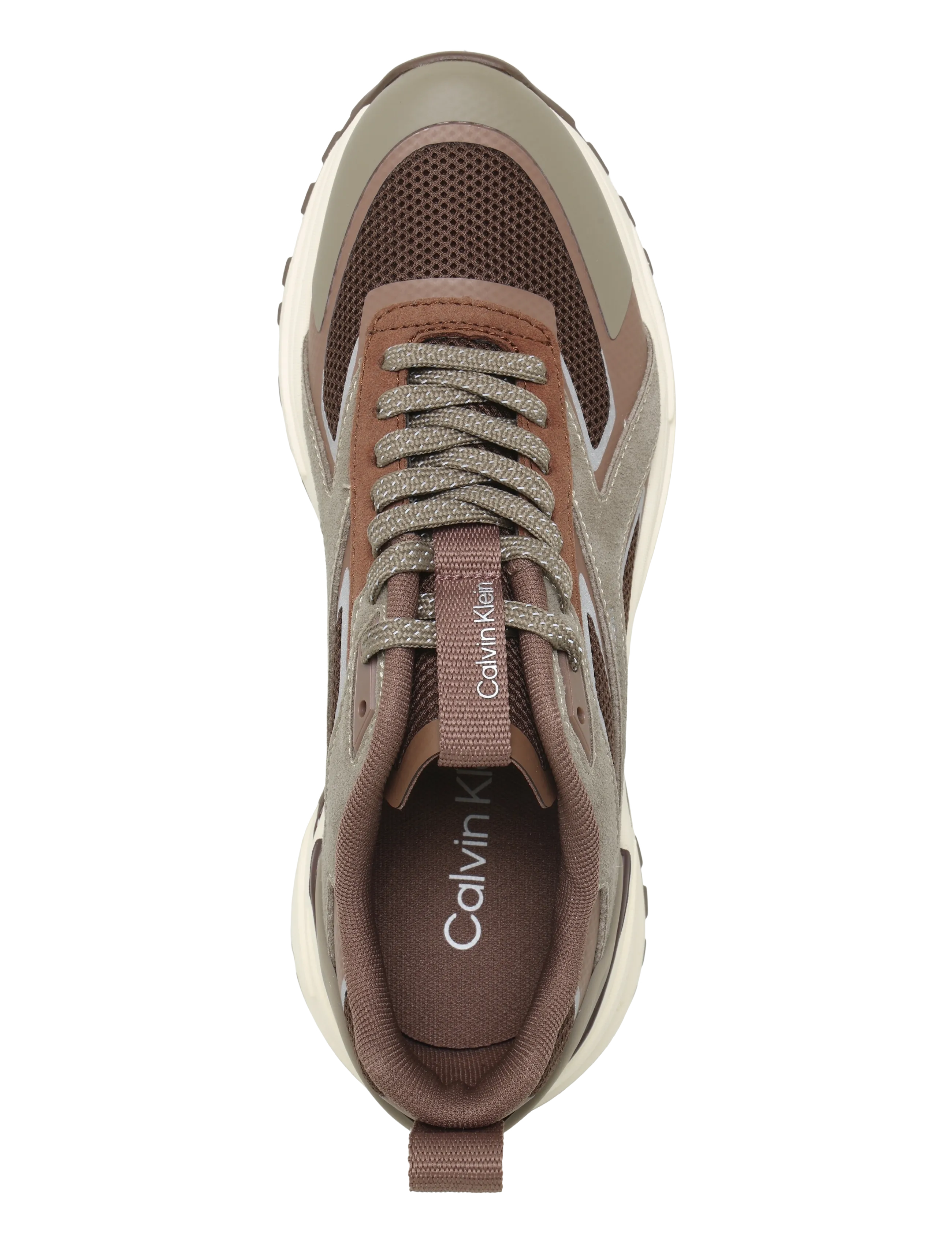 Calvin Klein - HIKE RUNNER CK STRIPE REFL SU - chunky sneakers - roasted nutmeg nutmeg light cashew - 3