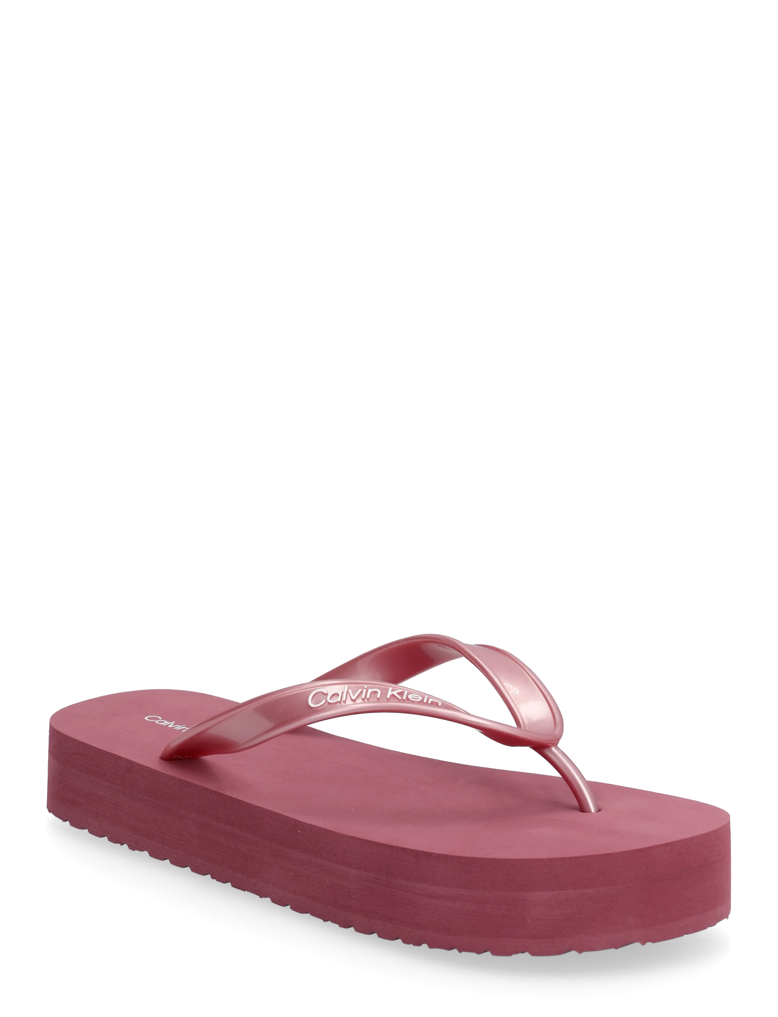 Calvin Klein FLATFORM FLIP FLOP MET TPU - Flip Flops - DUSTY ROSE / pink/rose