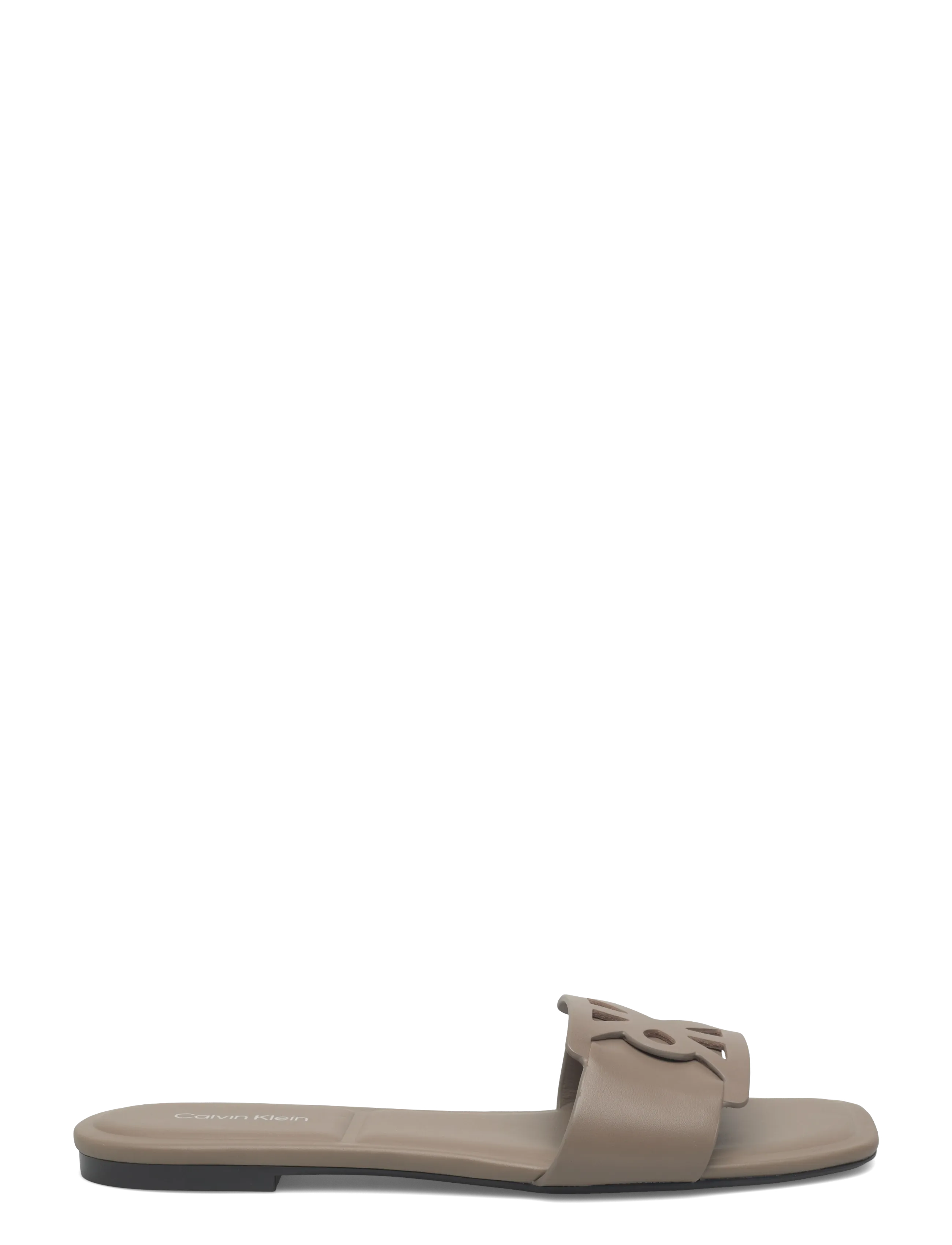 Calvin Klein - SQUARE FLAT SANDAL EMBLEM - flade mules - desert taupe - 1