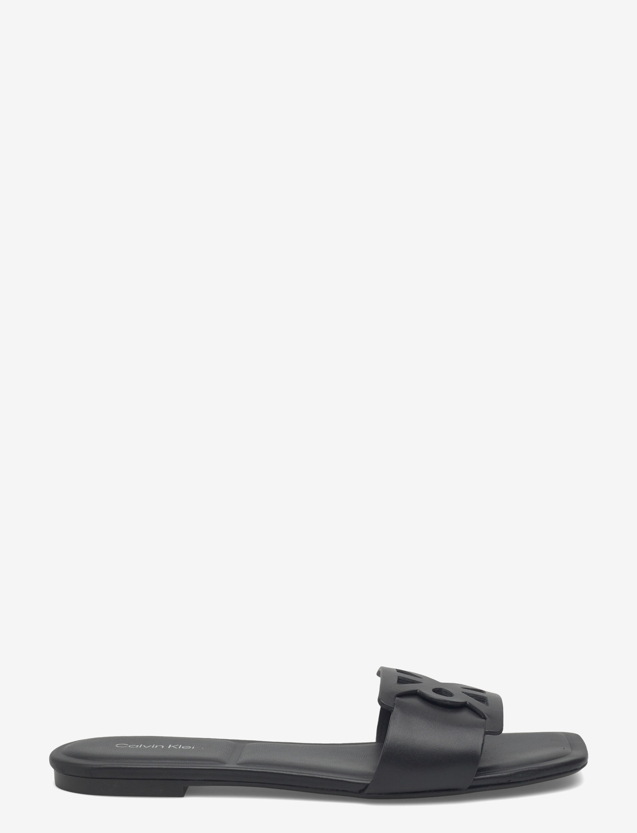 Calvin Klein - SQUARE FLAT SANDAL EMBLEM - platta mules - triple black - 1