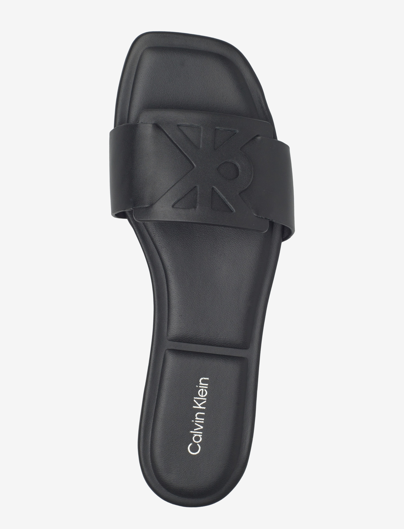 Calvin Klein - SQUARE FLAT SANDAL EMBLEM - platta mules - triple black - 3