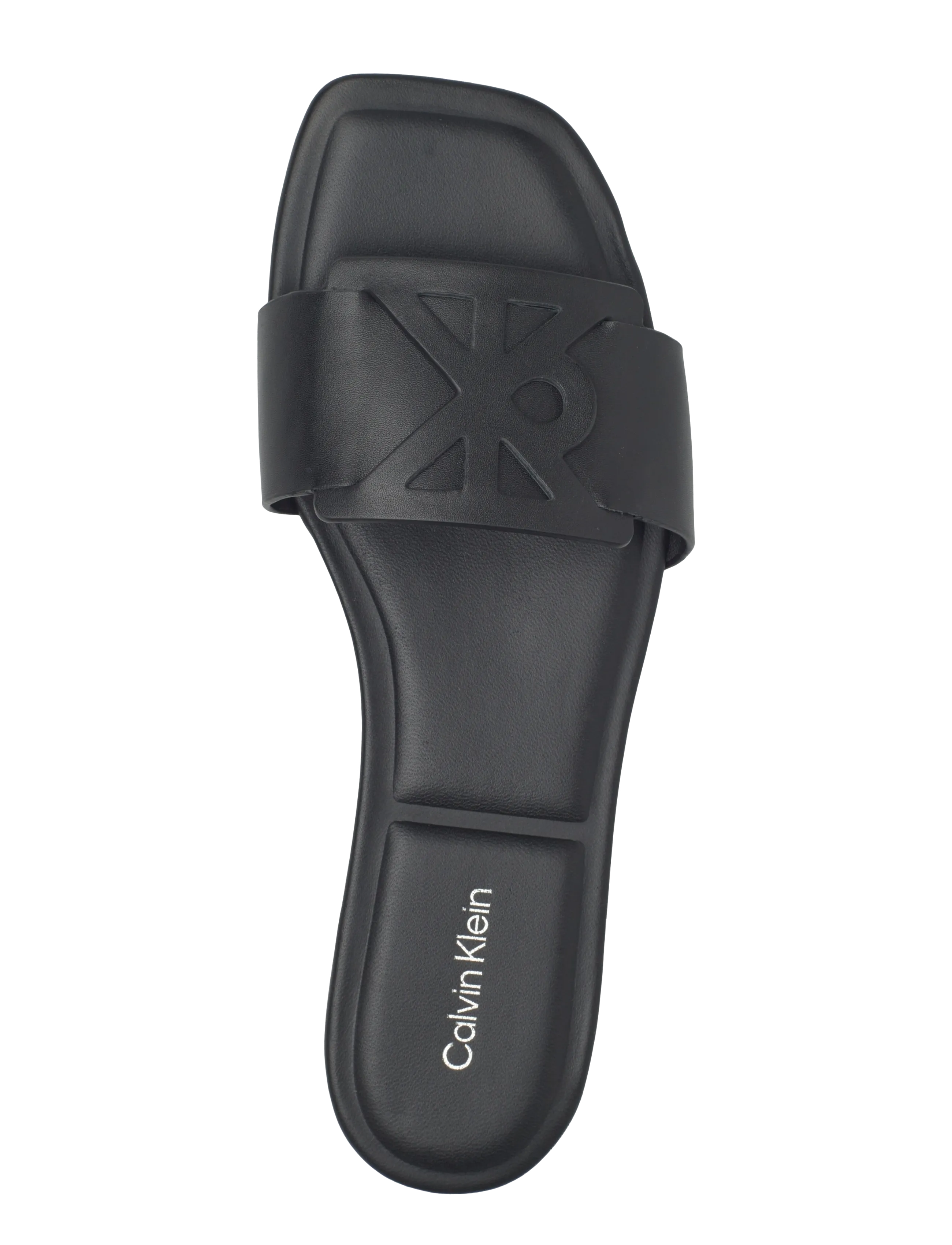 Calvin Klein - SQUARE FLAT SANDAL EMBLEM - flat mules - triple black - 3