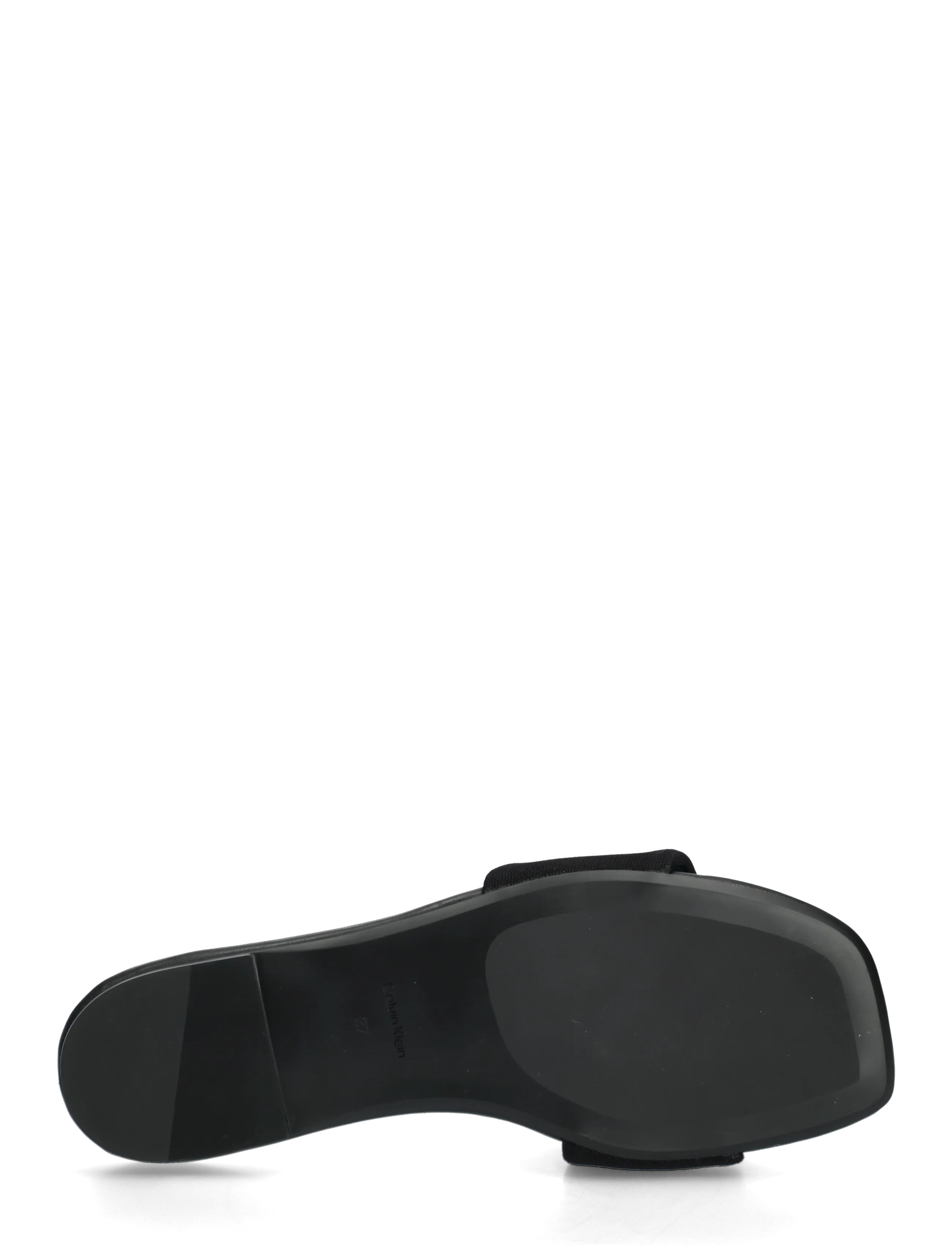 Calvin Klein - SQUARE FLAT SNDL CANVAS HW - flade sandaler - triple black - 4