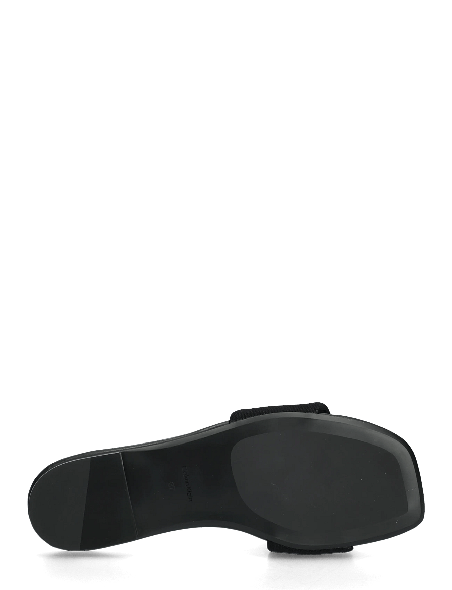 Calvin Klein - SQUARE FLAT SNDL CANVAS HW - flade sandaler - triple black - 4