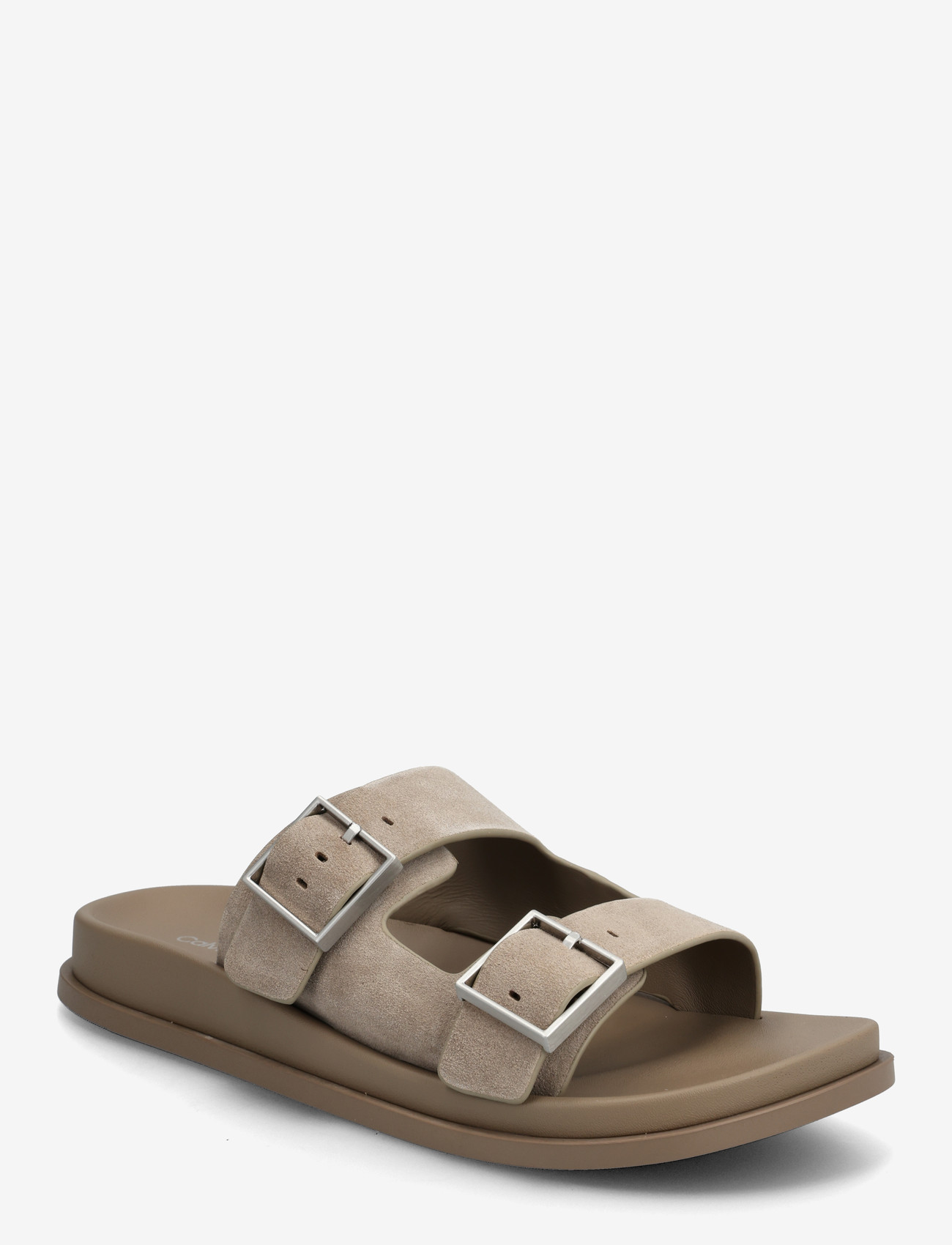 Calvin Klein - CITY SANDAL BUCKLE SUEDE - kontsata sandaalid - desert taupe - 0