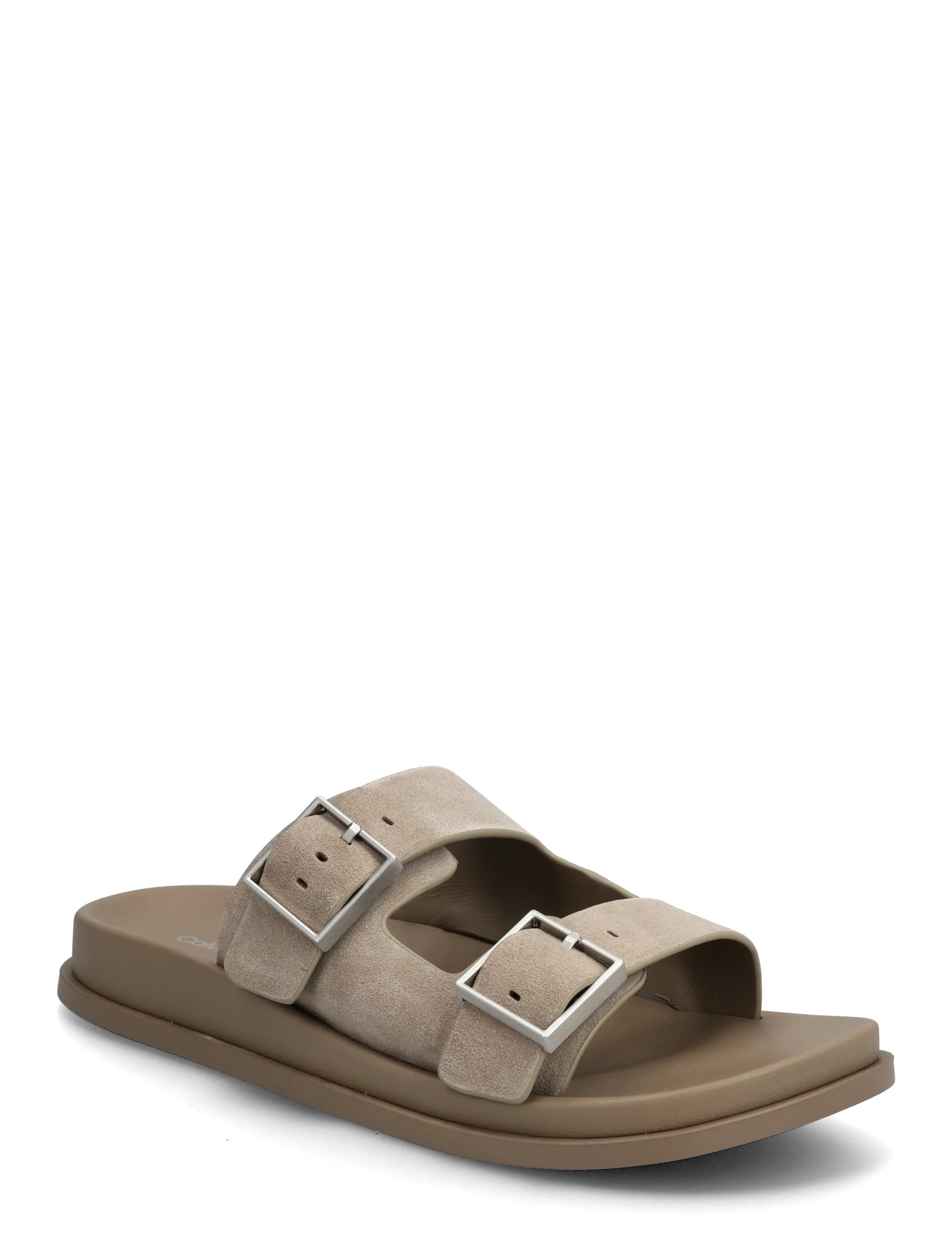 Calvin Klein CITY SANDAL BUCKLE SUEDE - Sandaalid - DESERT TAUPE / beige