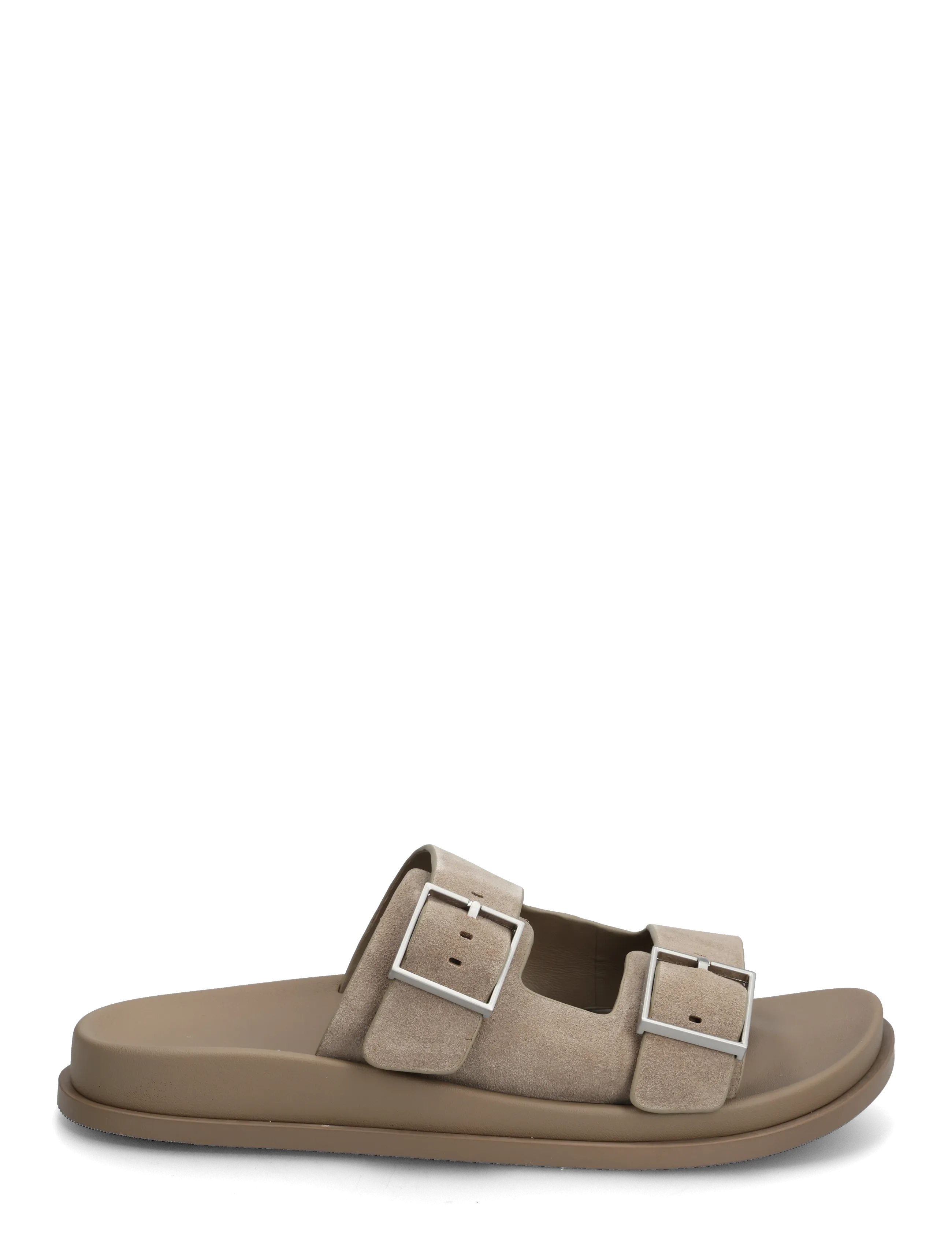 Calvin Klein - CITY SANDAL BUCKLE SUEDE - flade sandaler - desert taupe - 1