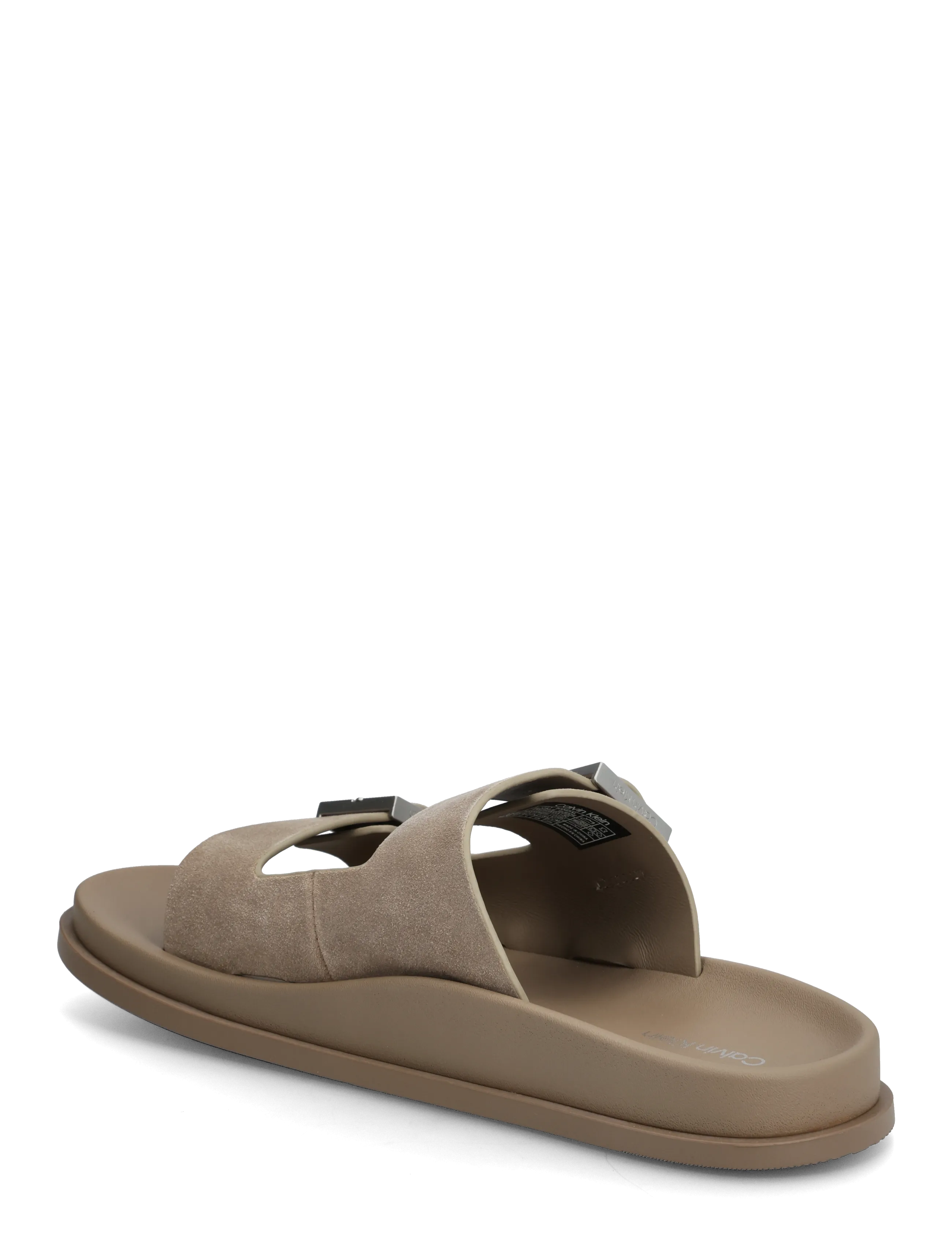 Calvin Klein - CITY SANDAL BUCKLE SUEDE - flade sandaler - desert taupe - 2