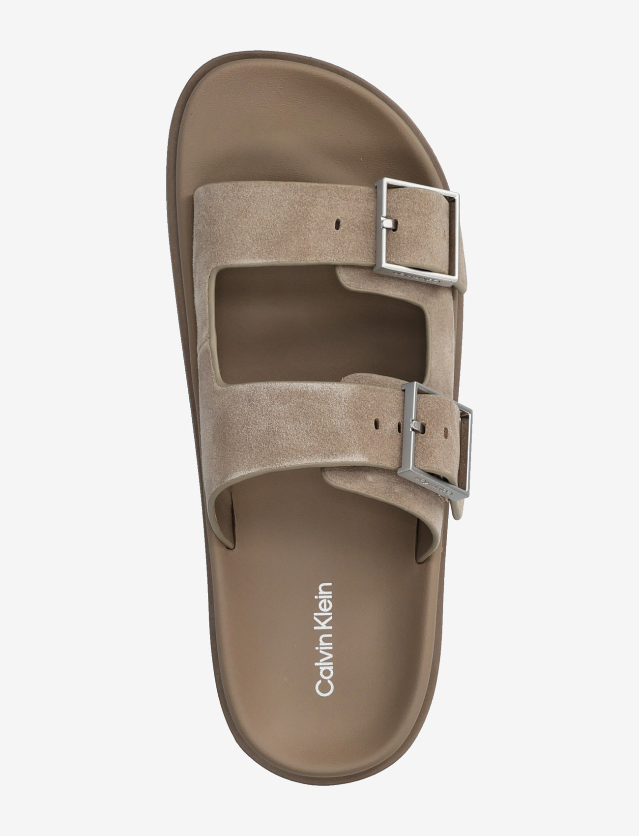 Calvin Klein - CITY SANDAL BUCKLE SUEDE - kontsata sandaalid - desert taupe - 3