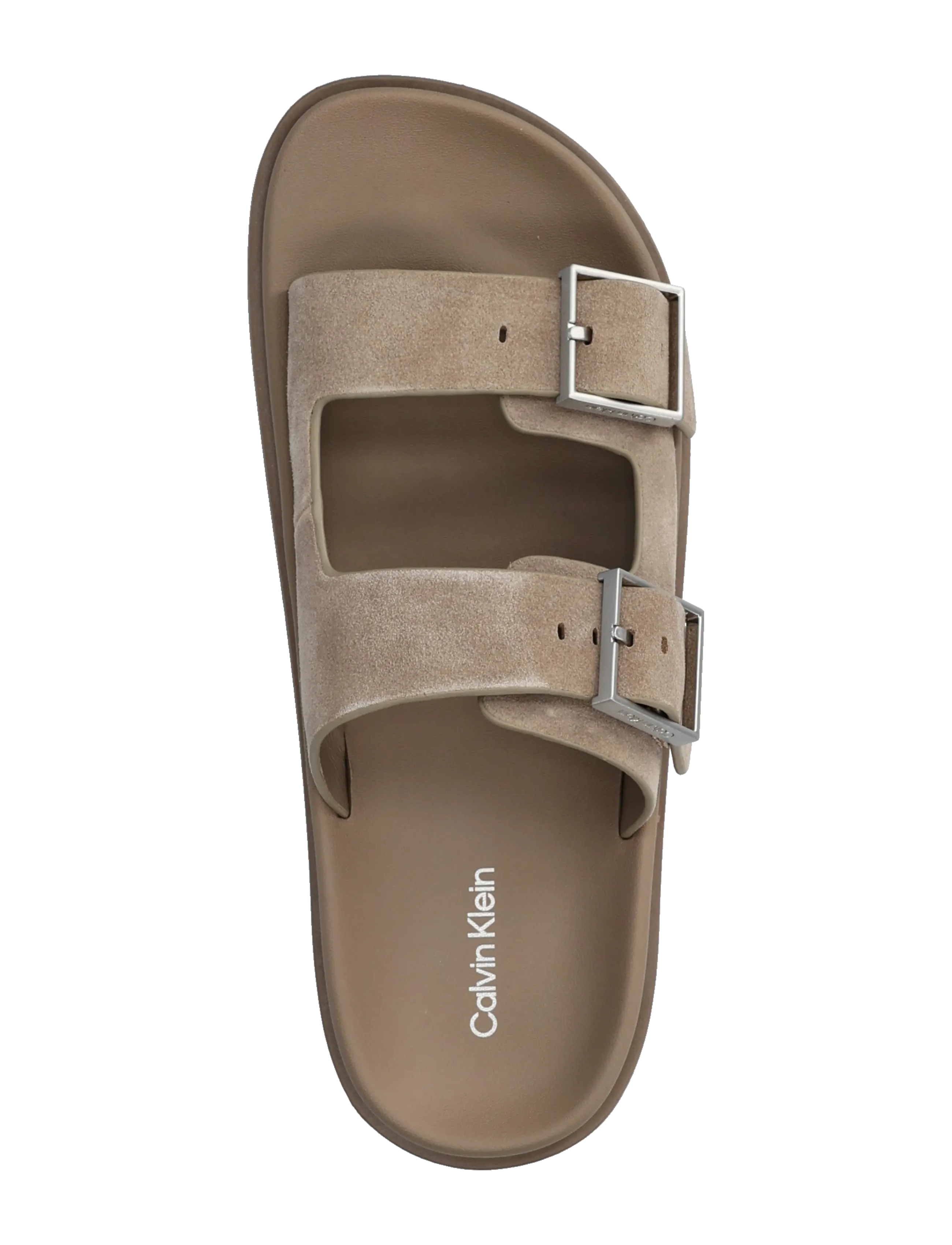 Calvin Klein - CITY SANDAL BUCKLE SUEDE - flade sandaler - desert taupe - 3