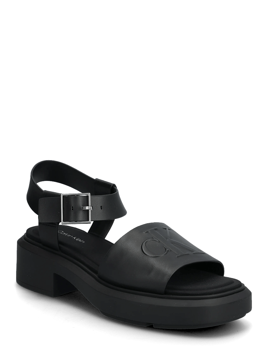 Calvin Klein - CHUNKY SANDAL LTH MG - sandales à plateforme - triple black - 0