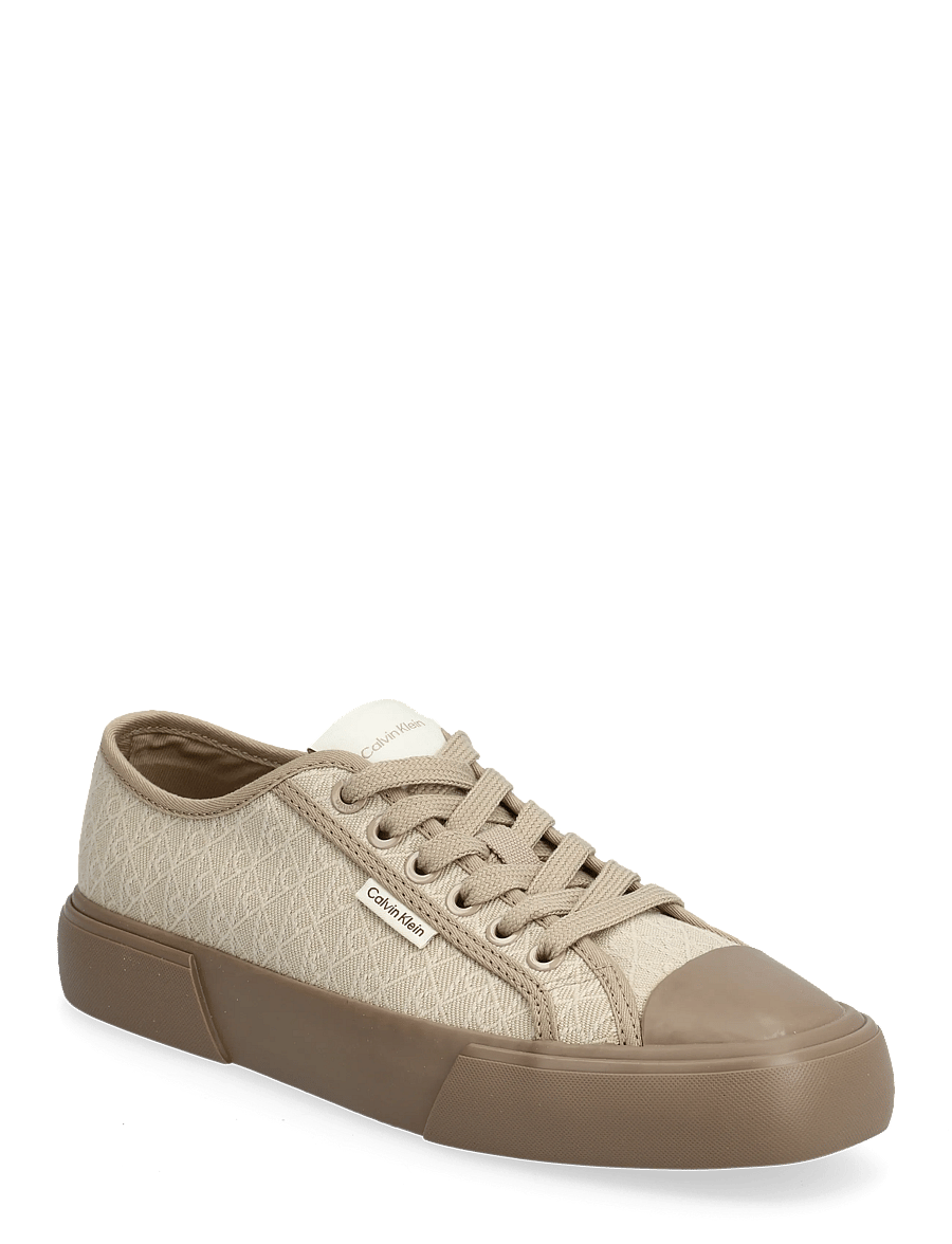 Calvin Klein - VULC LOW LACEUP AOP CANVAS - baskets basses - silver mink - 0