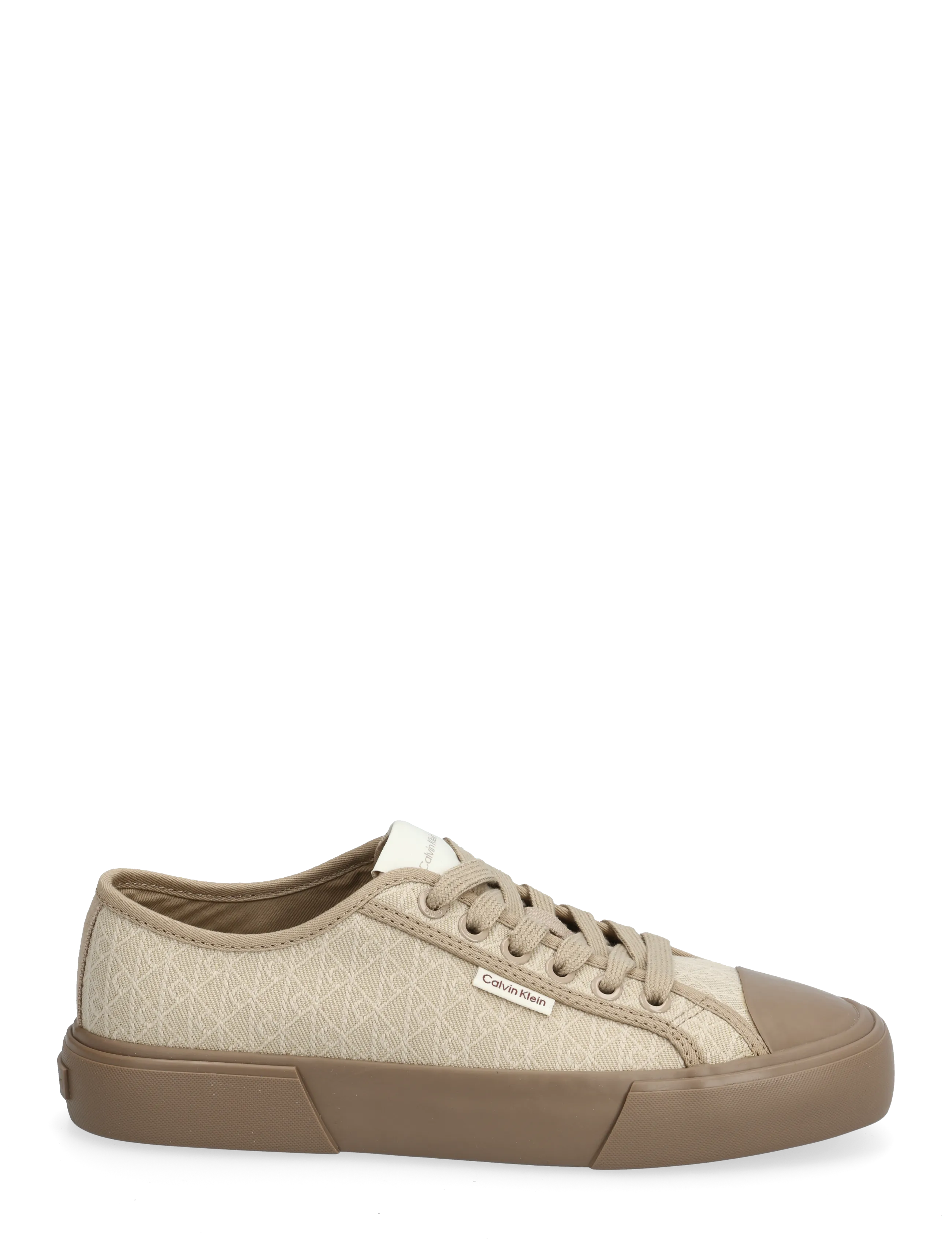 Calvin Klein - VULC LOW LACEUP AOP CANVAS - baskets basses - silver mink - 1