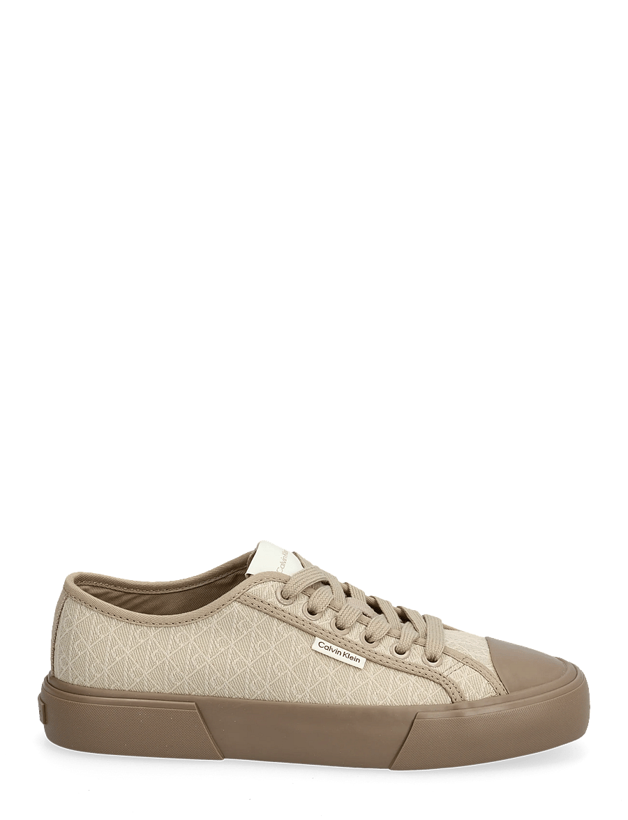 Calvin Klein - VULC LOW LACEUP AOP CANVAS - baskets basses - silver mink - 1