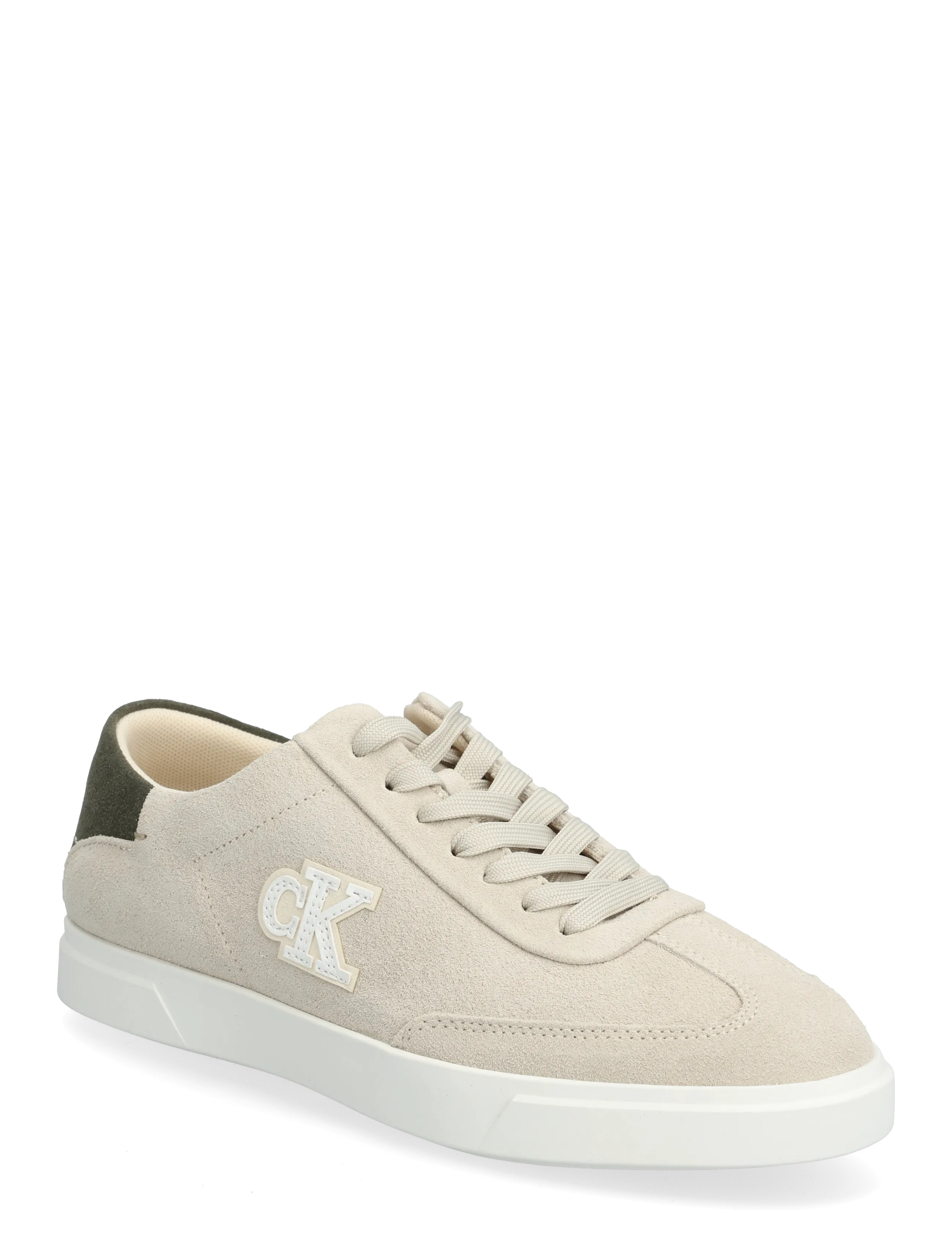 Calvin Klein LOW PRO CUPS WT SUEDE MG - Tennised - LIGHT CASHEW LICHEN GREEN / beige