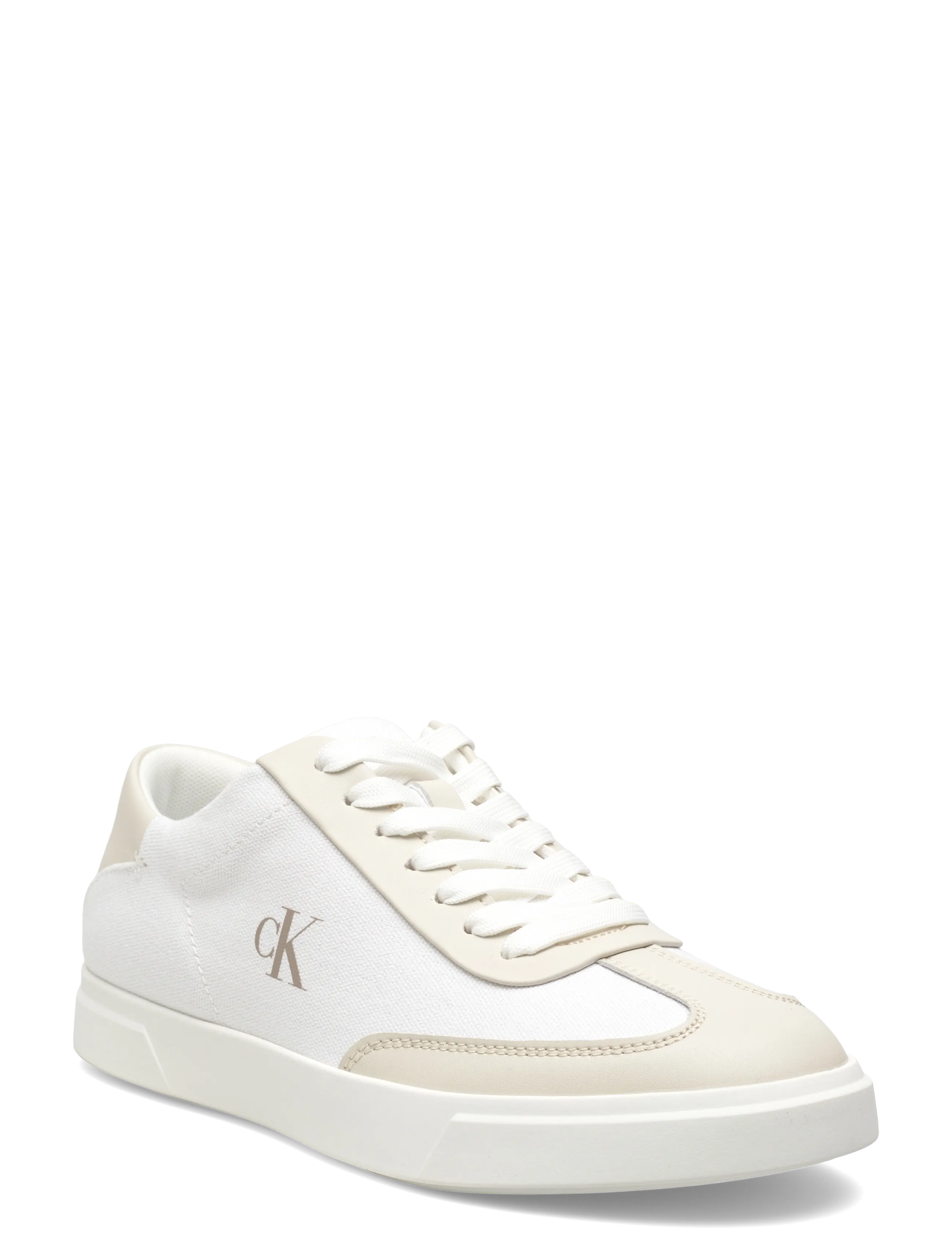 Calvin Klein LOW PRO CUPS WT CANV MG - Schuhe - BRIGHT WHITE DK ECRU / white