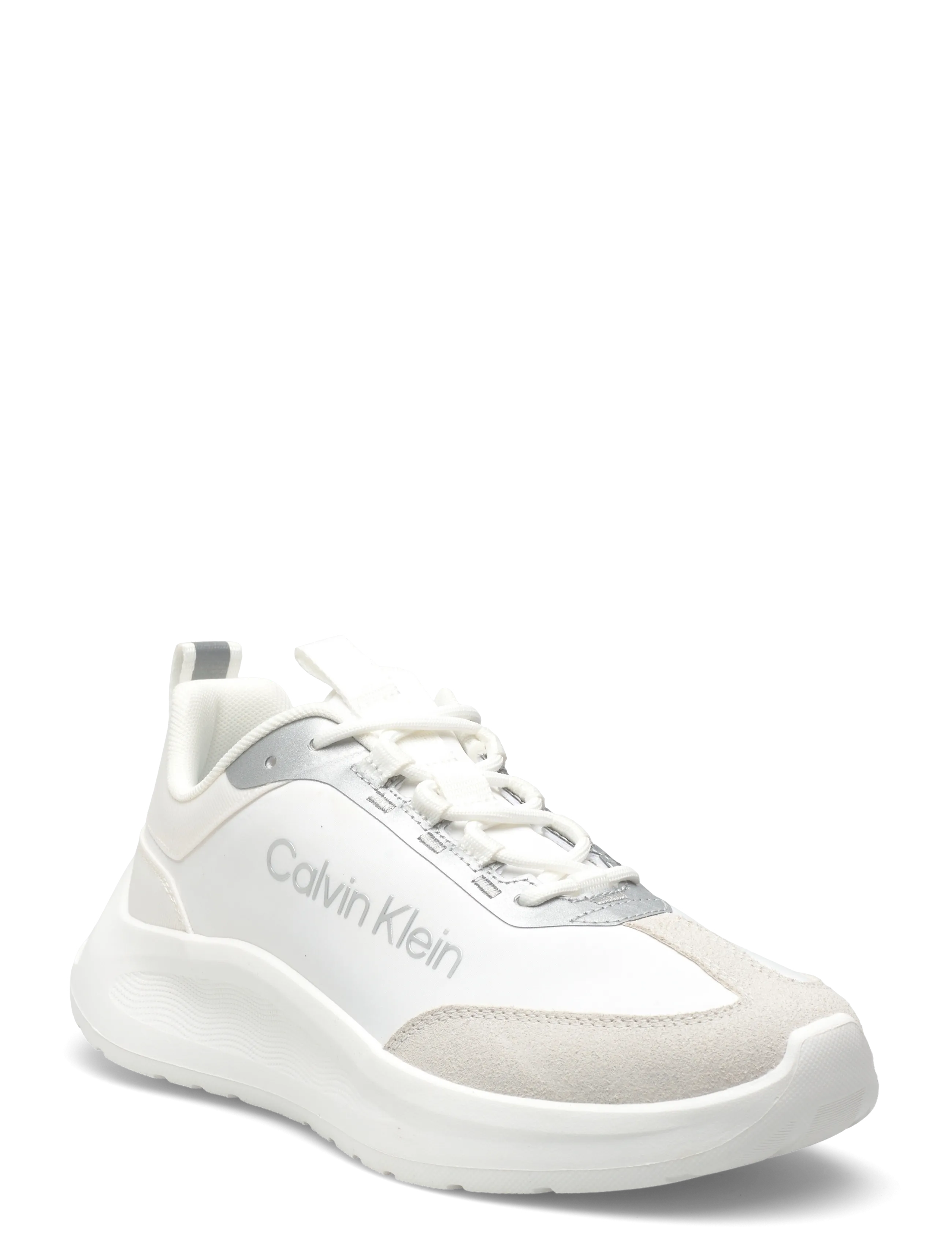 Calvin Klein LIGHT EVA RUNNER NYL-SUE - Transitional Layering - BRIGHT WHITE SILVER / white