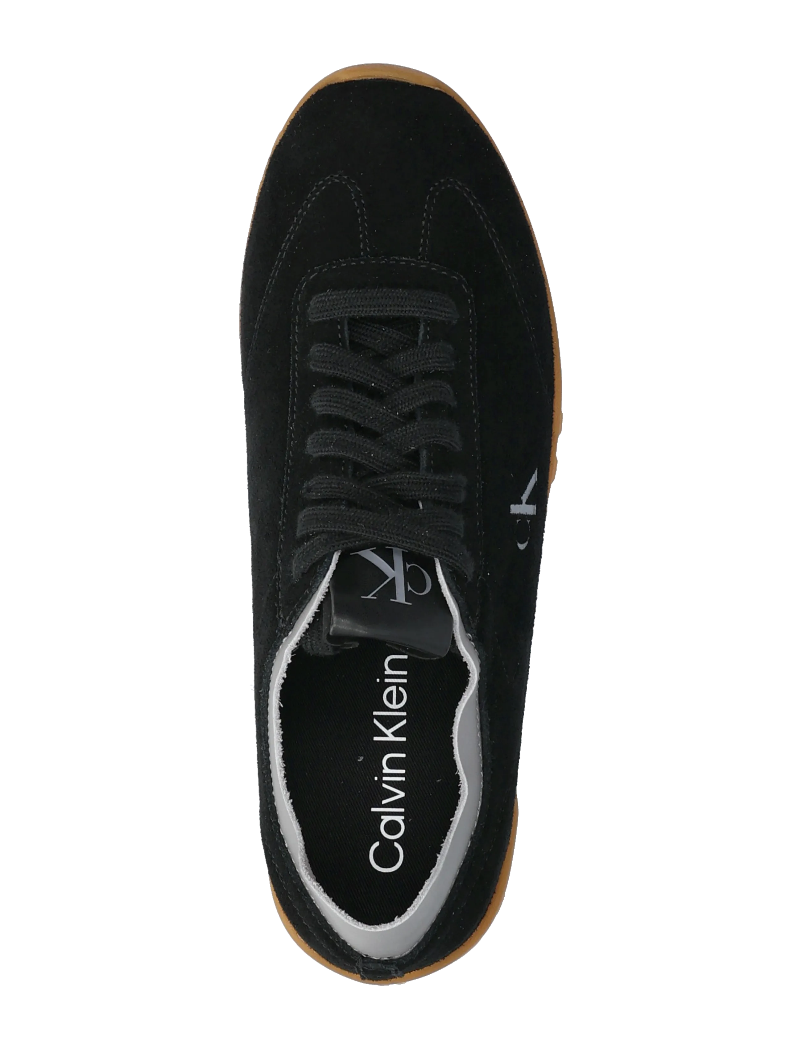 Calvin Klein - LOW PROFILE RUN MG SUE DB LACES - lágir strigaskór - ck black - 3