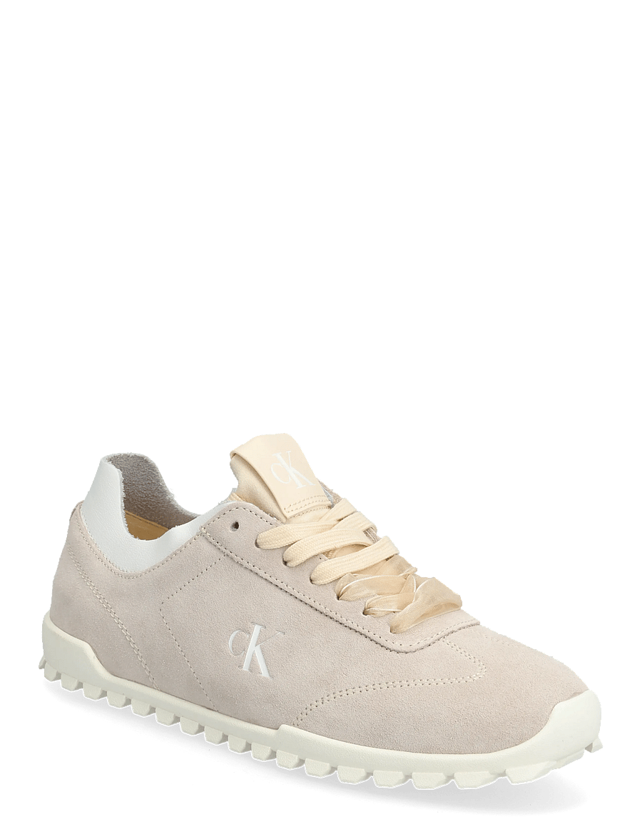 Calvin Klein - LOW PROFILE RUN MG SUE DB LACES - matalavartiset tennarit - light cashew - 0