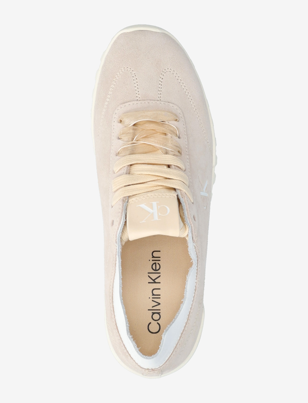 Calvin Klein - LOW PROFILE RUN MG SUE DB LACES - madala säärega tossud - light cashew - 3