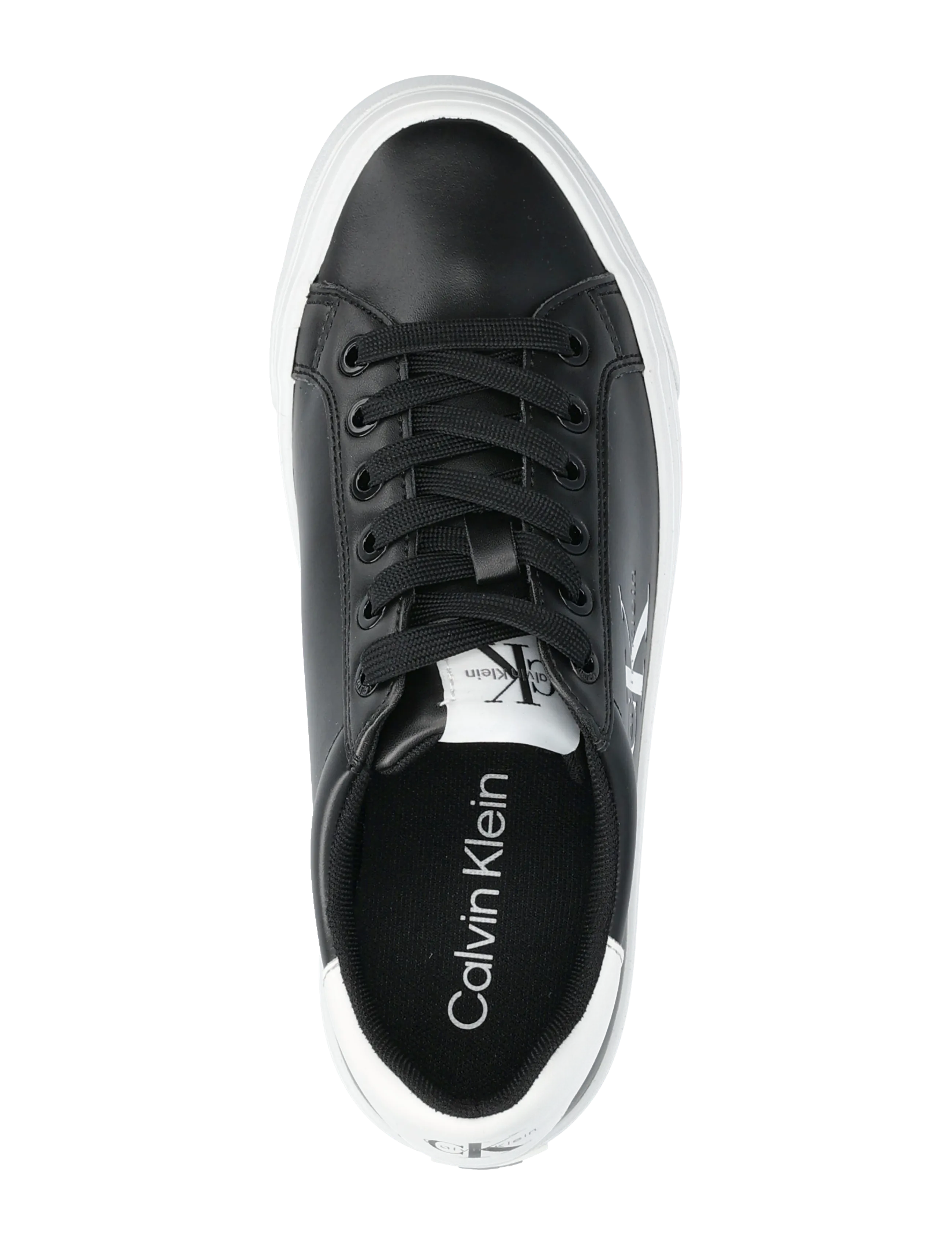 Calvin Klein - VULC FLATFORM LACEUP LOW LTH - confirmation - black - 3