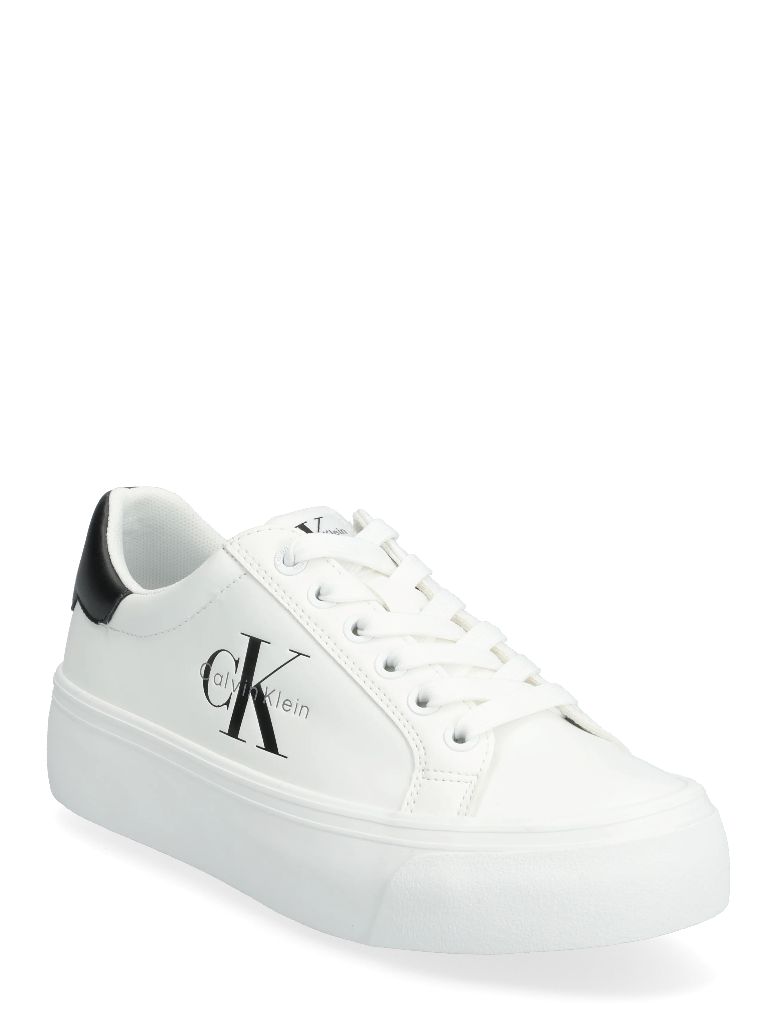 Calvin Klein VULC FLATFORM LACEUP LOW LTH - Jalanõud - BRIGHT WHITE / white