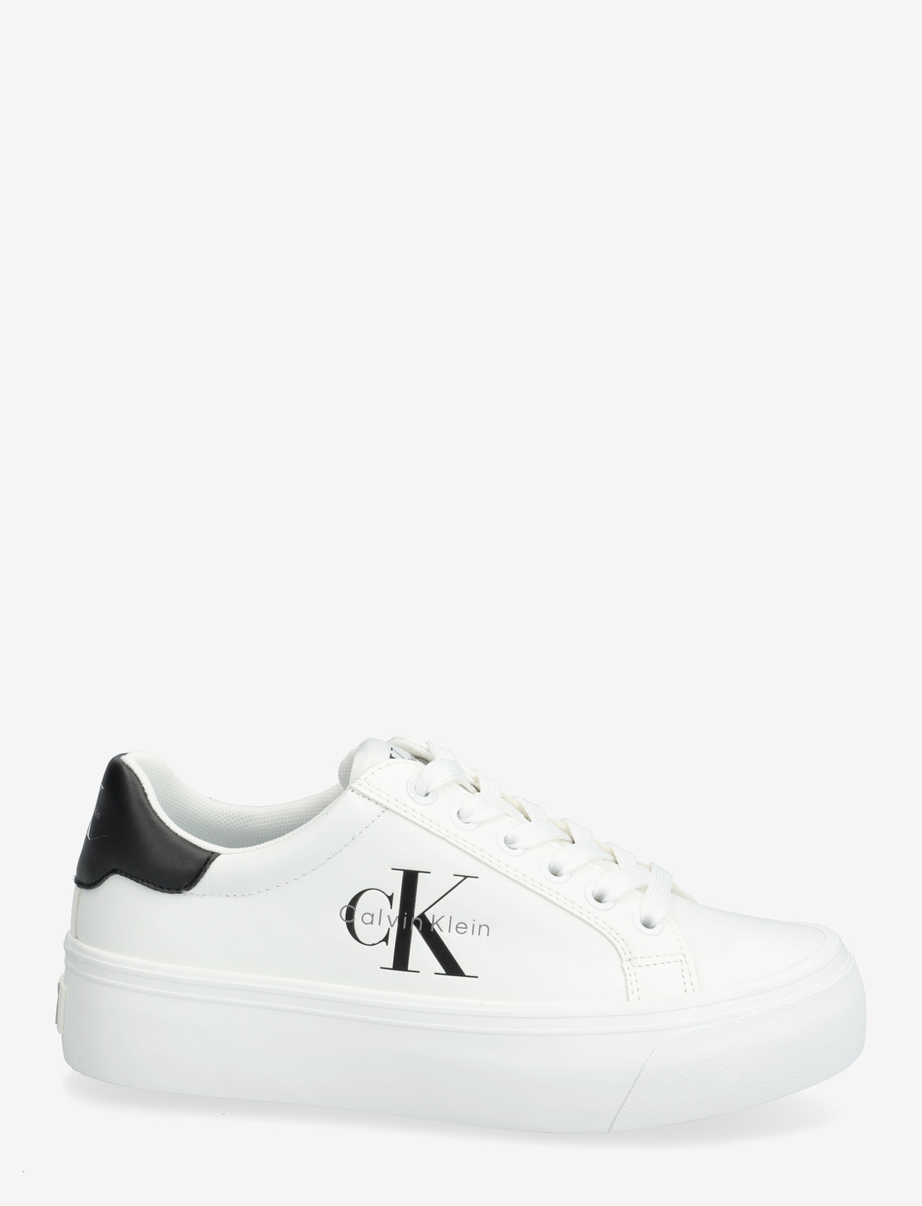 Calvin Klein - VULC FLATFORM LACEUP LOW LTH - låga sneakers - bright white - 1