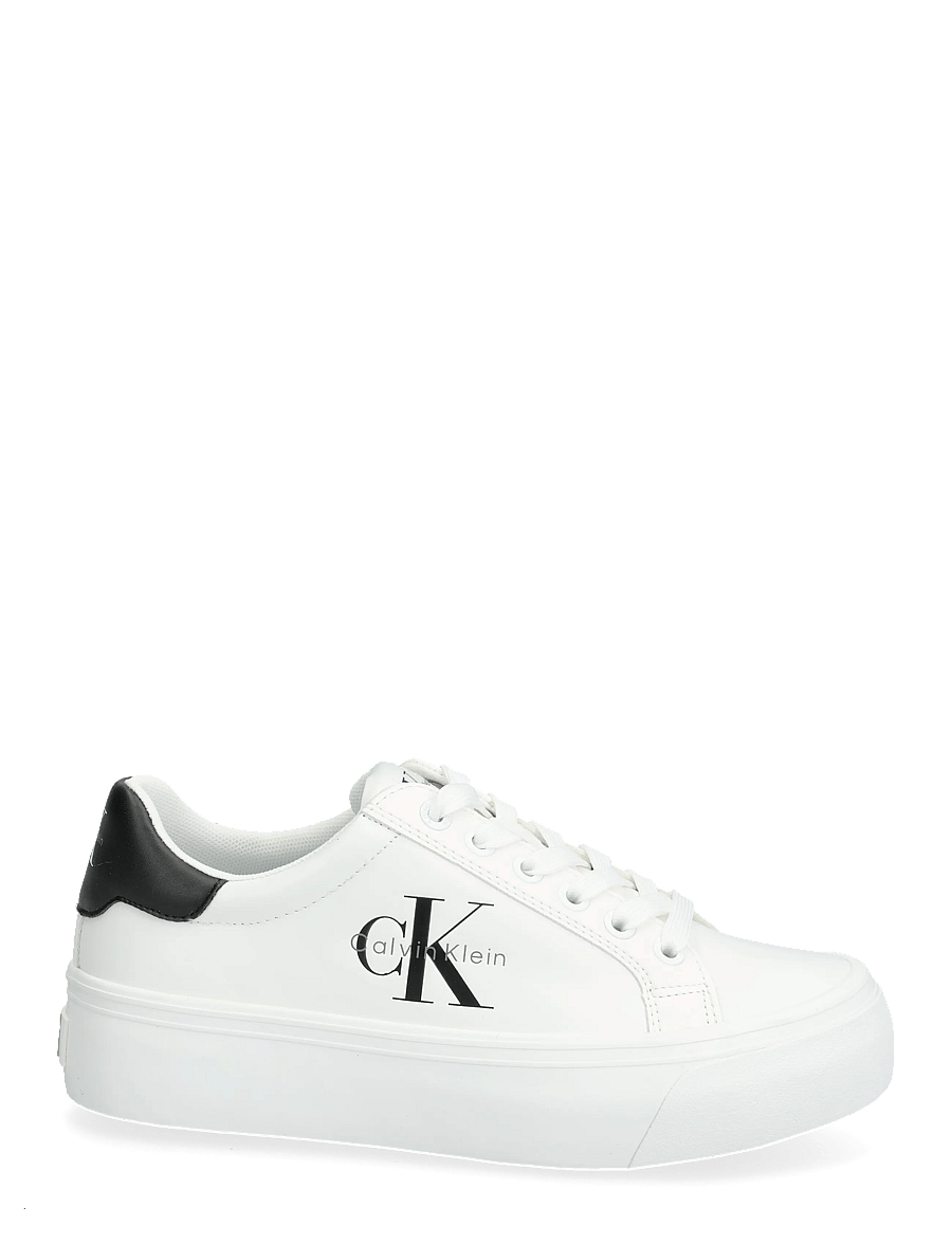 Calvin Klein - VULC FLATFORM LACEUP LOW LTH - konfirmation - bright white - 1