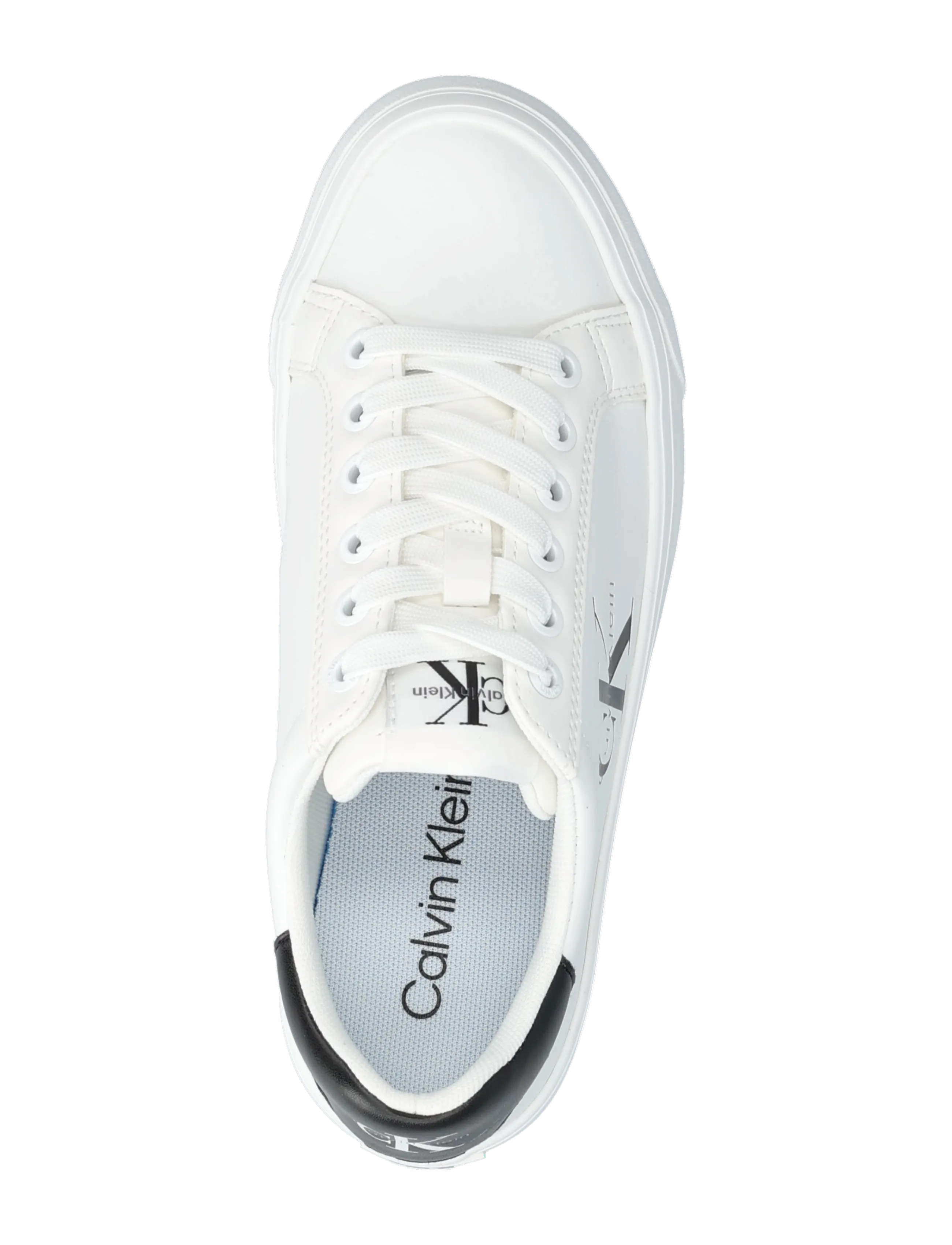 Calvin Klein - VULC FLATFORM LACEUP LOW LTH - konfirmation - bright white - 3