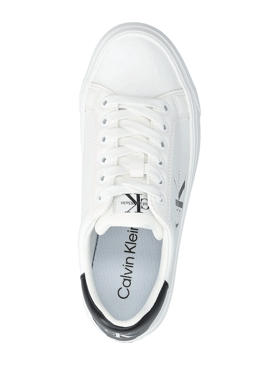 Calvin Klein - VULC FLATFORM LACEUP LOW LTH - konfirmation - bright white - 3