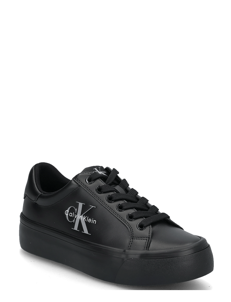 Calvin Klein - VULC FLATFORM LACEUP LOW LTH - konfirmation - triple black - 0