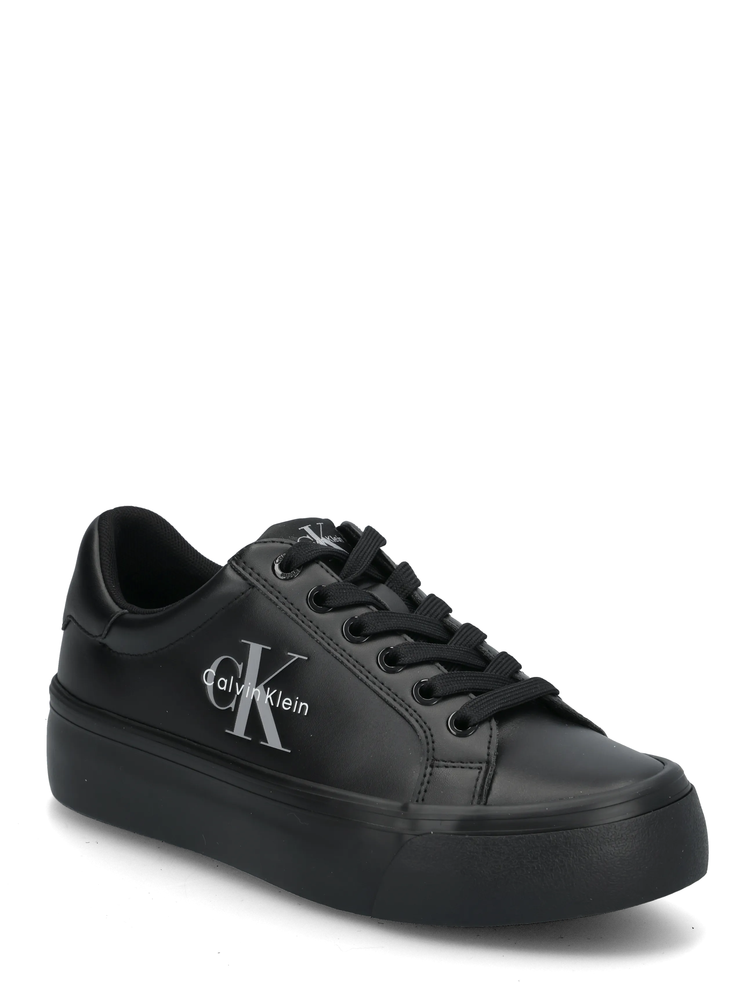 Calvin Klein VULC FLATFORM LACEUP LOW LTH - Schuhe - TRIPLE BLACK / black