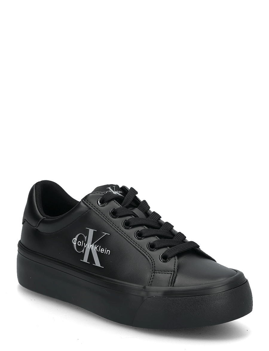 Calvin Klein - VULC FLATFORM LACEUP LOW LTH - konfirmation - triple black - 0