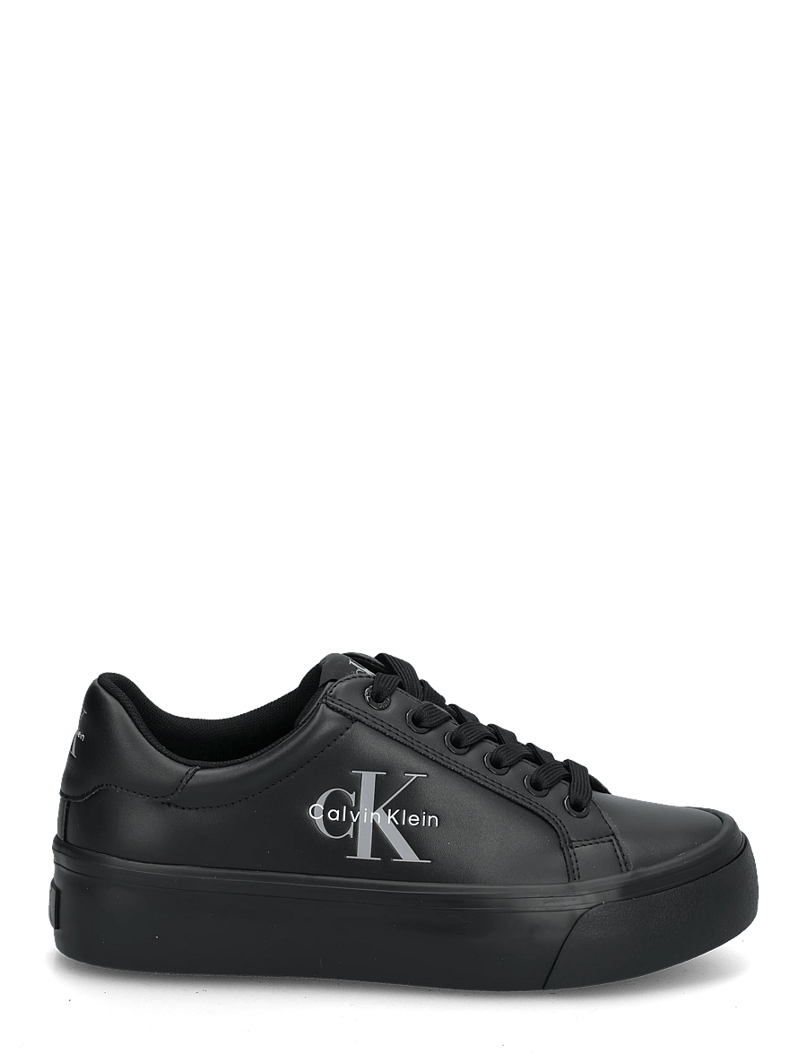 Calvin Klein - VULC FLATFORM LACEUP LOW LTH - konfirmation - triple black - 2