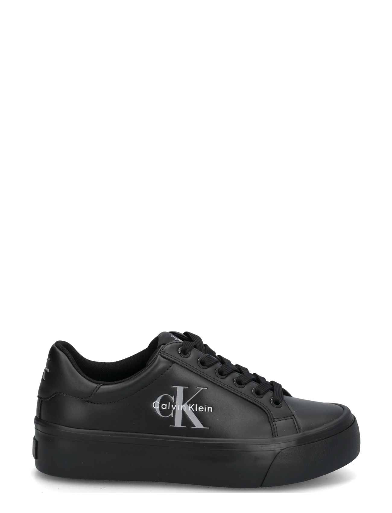 Calvin Klein - VULC FLATFORM LACEUP LOW LTH - konfirmation - triple black - 2