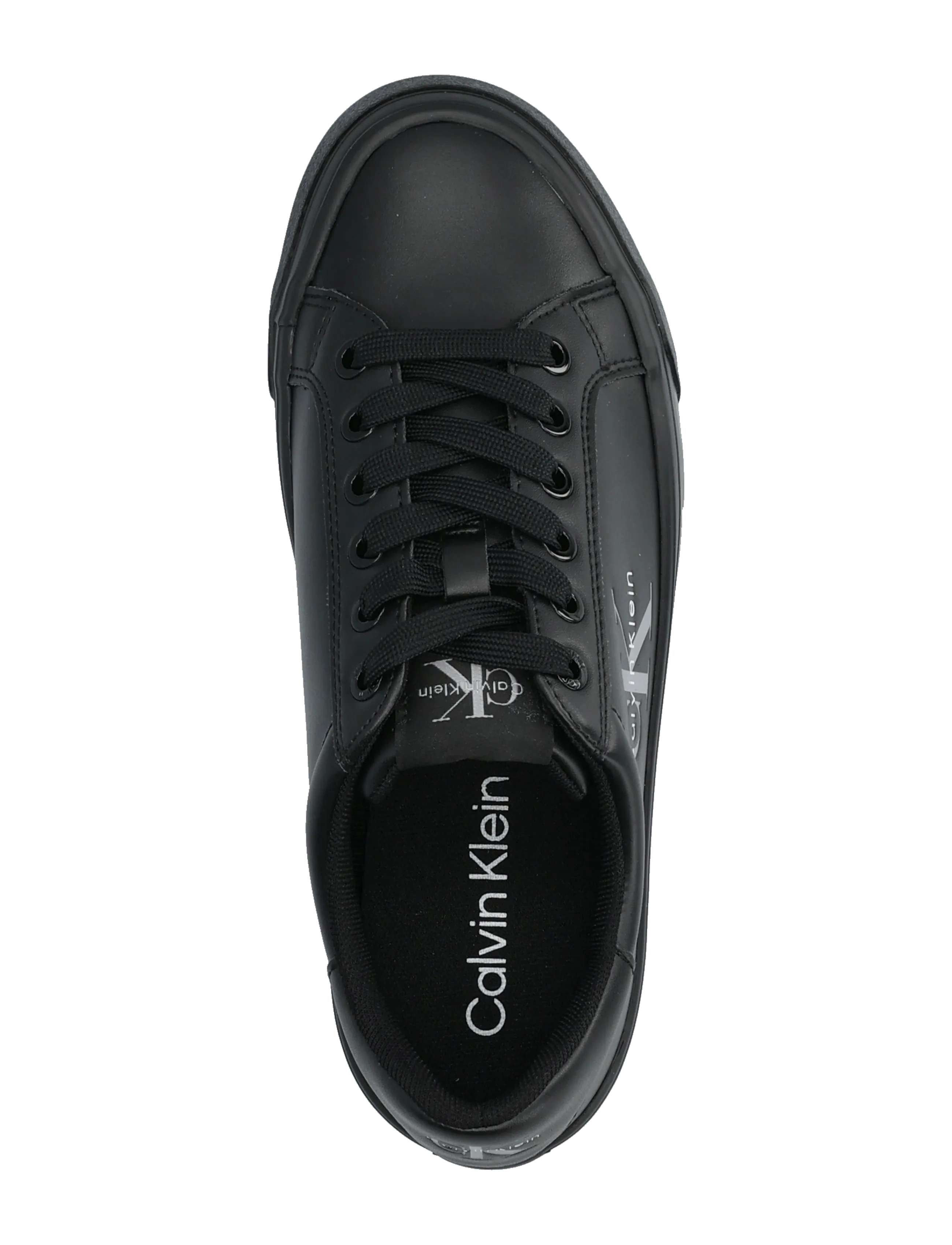 Calvin Klein - VULC FLATFORM LACEUP LOW LTH - konfirmation - triple black - 3