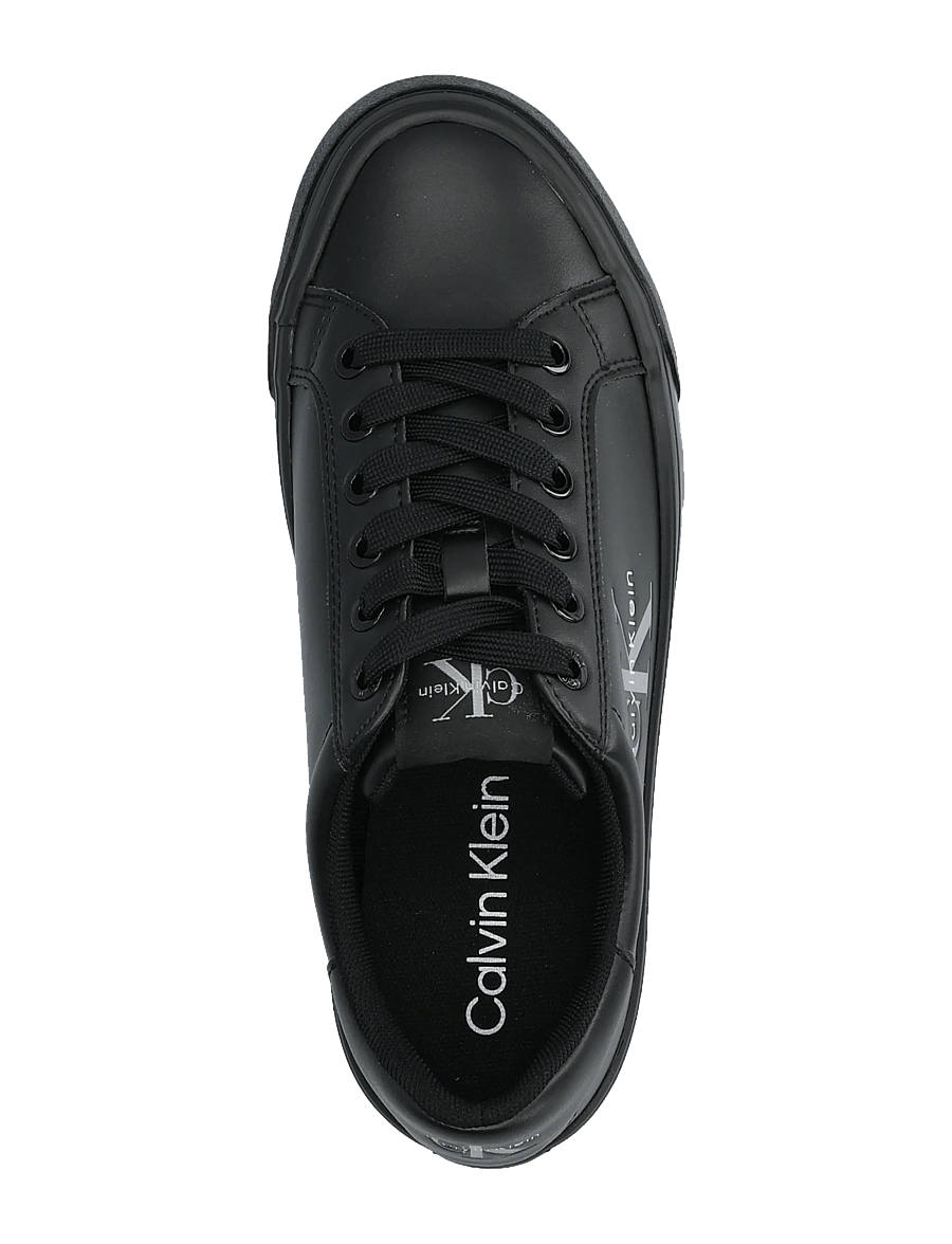 Calvin Klein - VULC FLATFORM LACEUP LOW LTH - konfirmation - triple black - 3