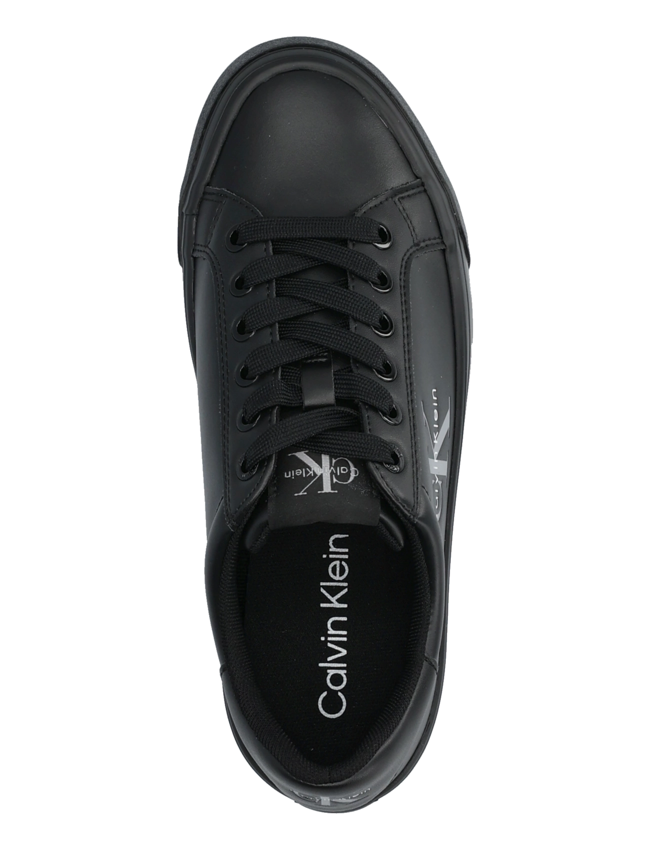 Calvin Klein - VULC FLATFORM LACEUP LOW LTH - konfirmation - triple black - 3