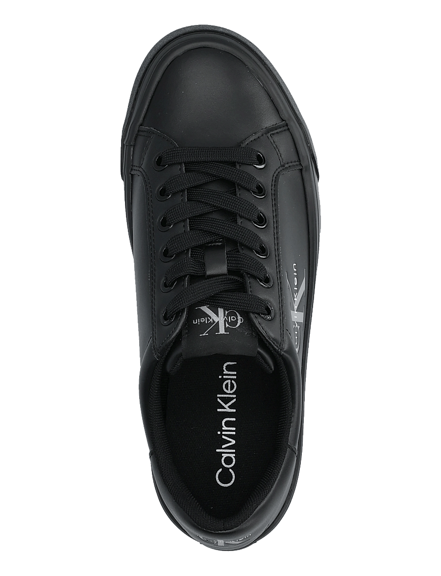 Calvin Klein - VULC FLATFORM LACEUP LOW LTH - konfirmation - triple black - 3