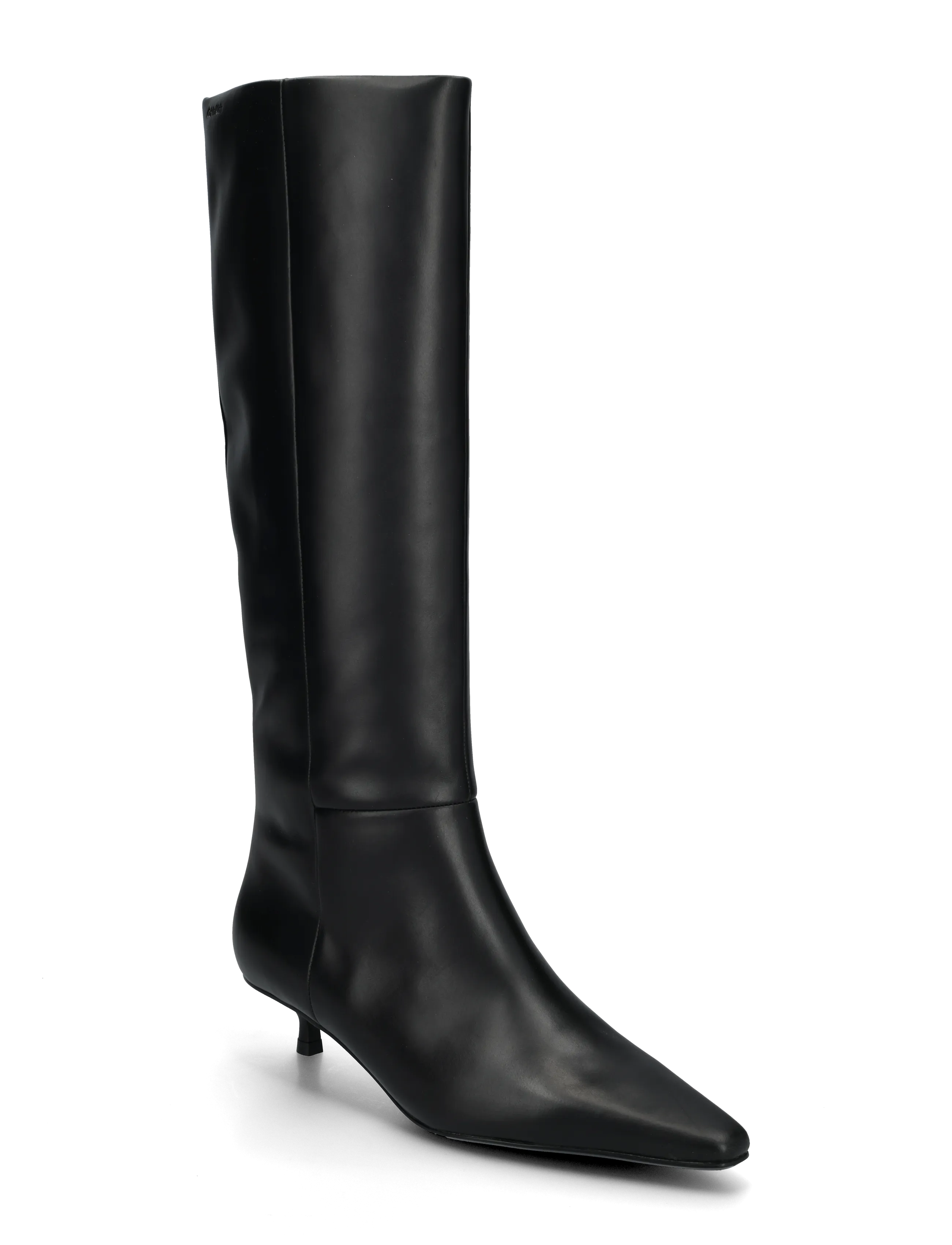 Calvin Klein Kitten Heel High Boot Lth, Kvinder, Kitten Heel Høj Støvle, Sort, Str: 39 x 39