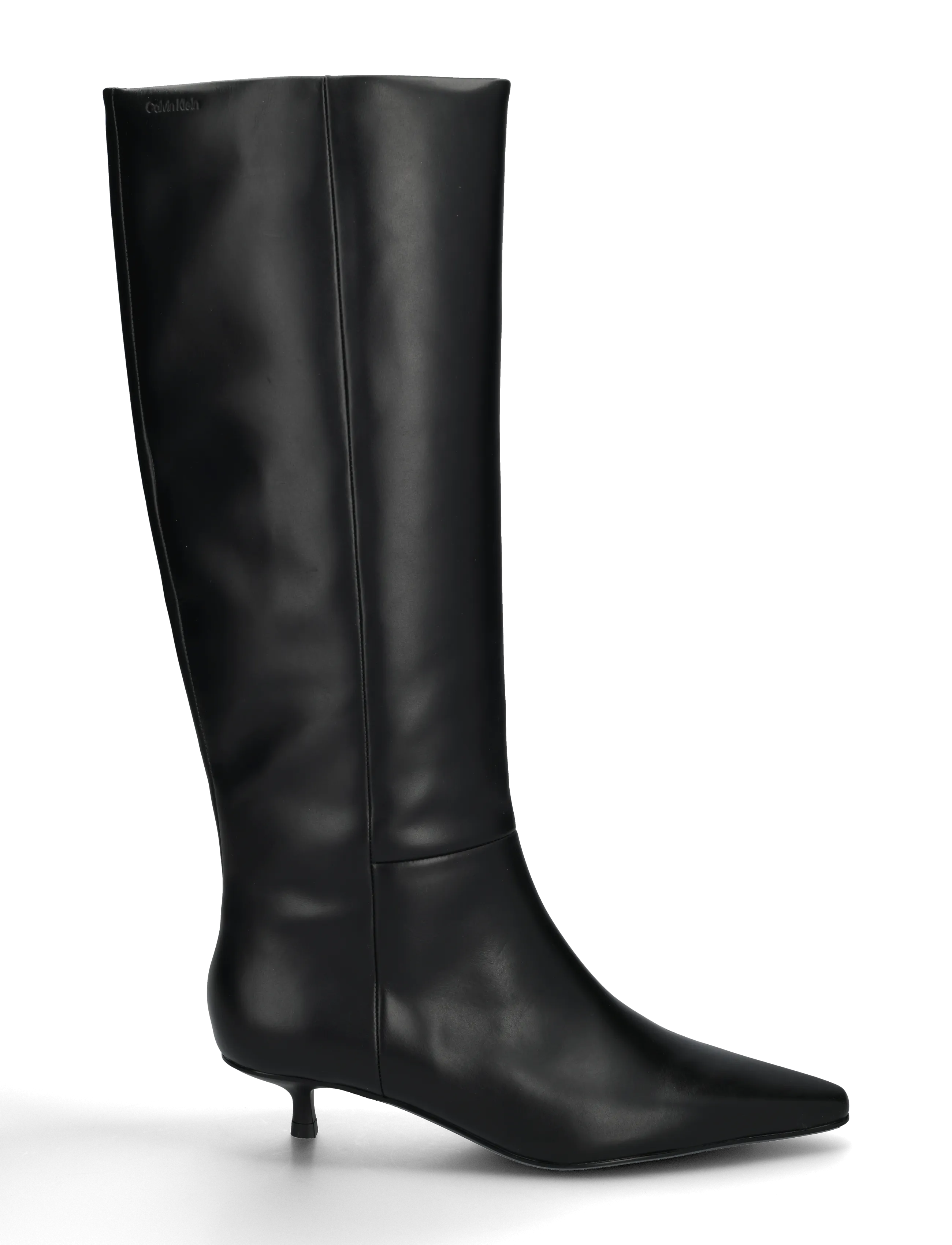 Calvin Klein - KITTEN HEEL HIGH BOOT LTH - knee high boots - triple black - 2